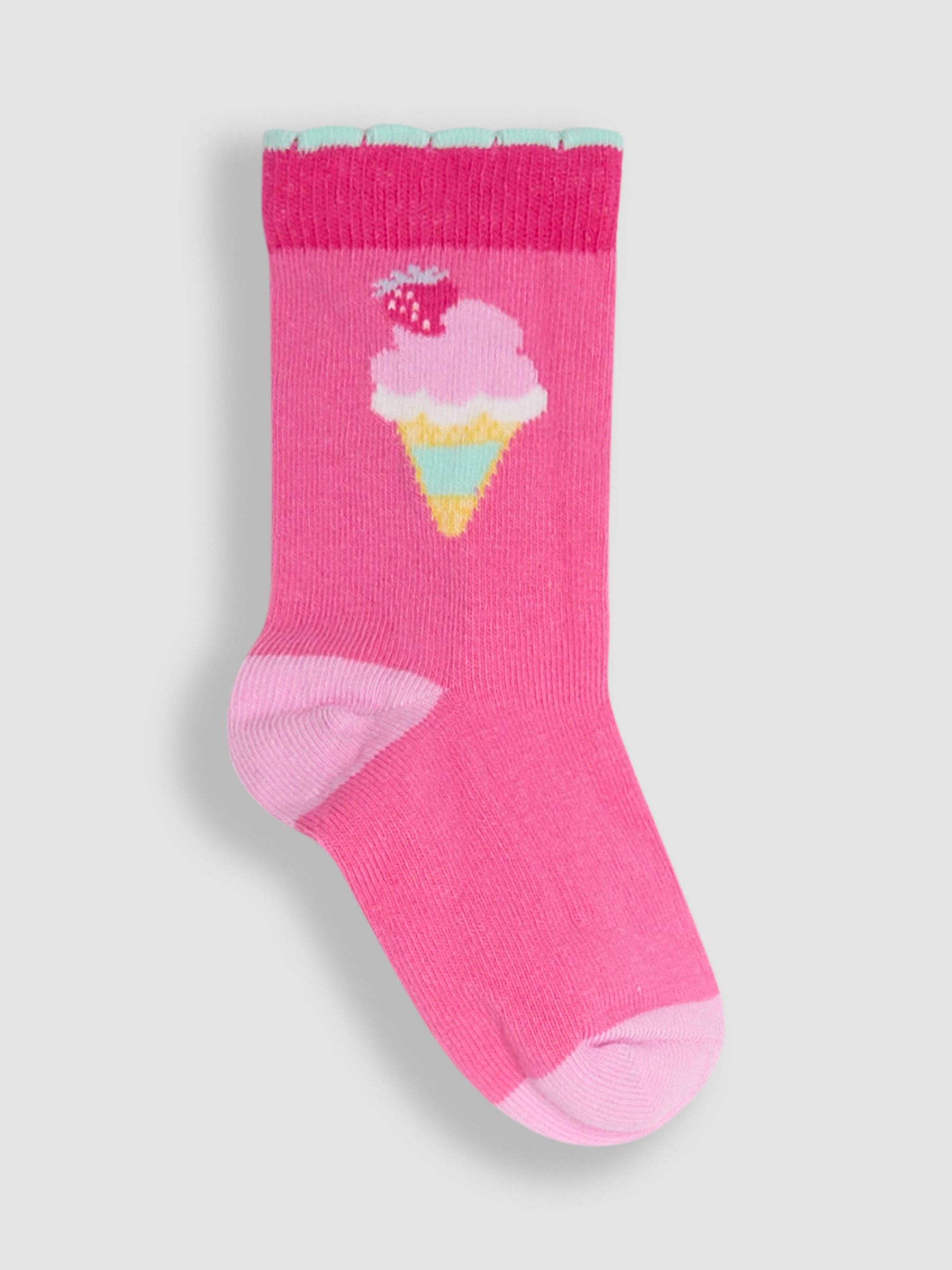 Pink 3-Pack Printed Socks - Image 3 of 4