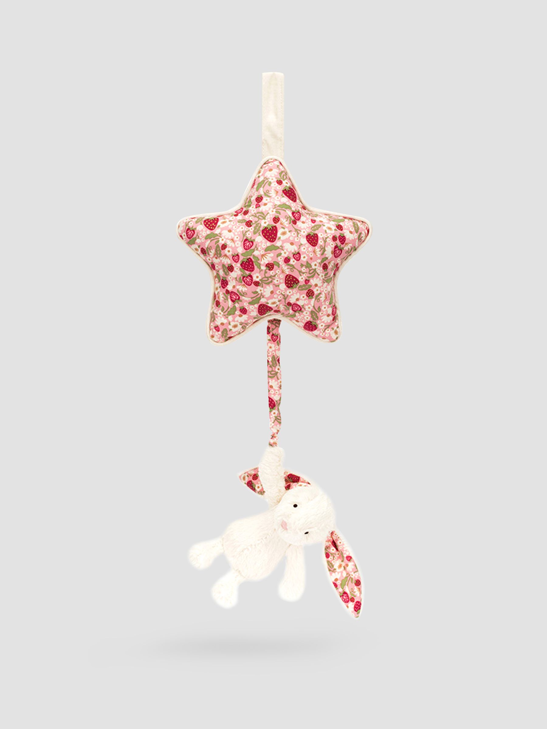Jellycat Blossom Cream Bunny 'Berry' Musical Pull - Image 1 of 4
