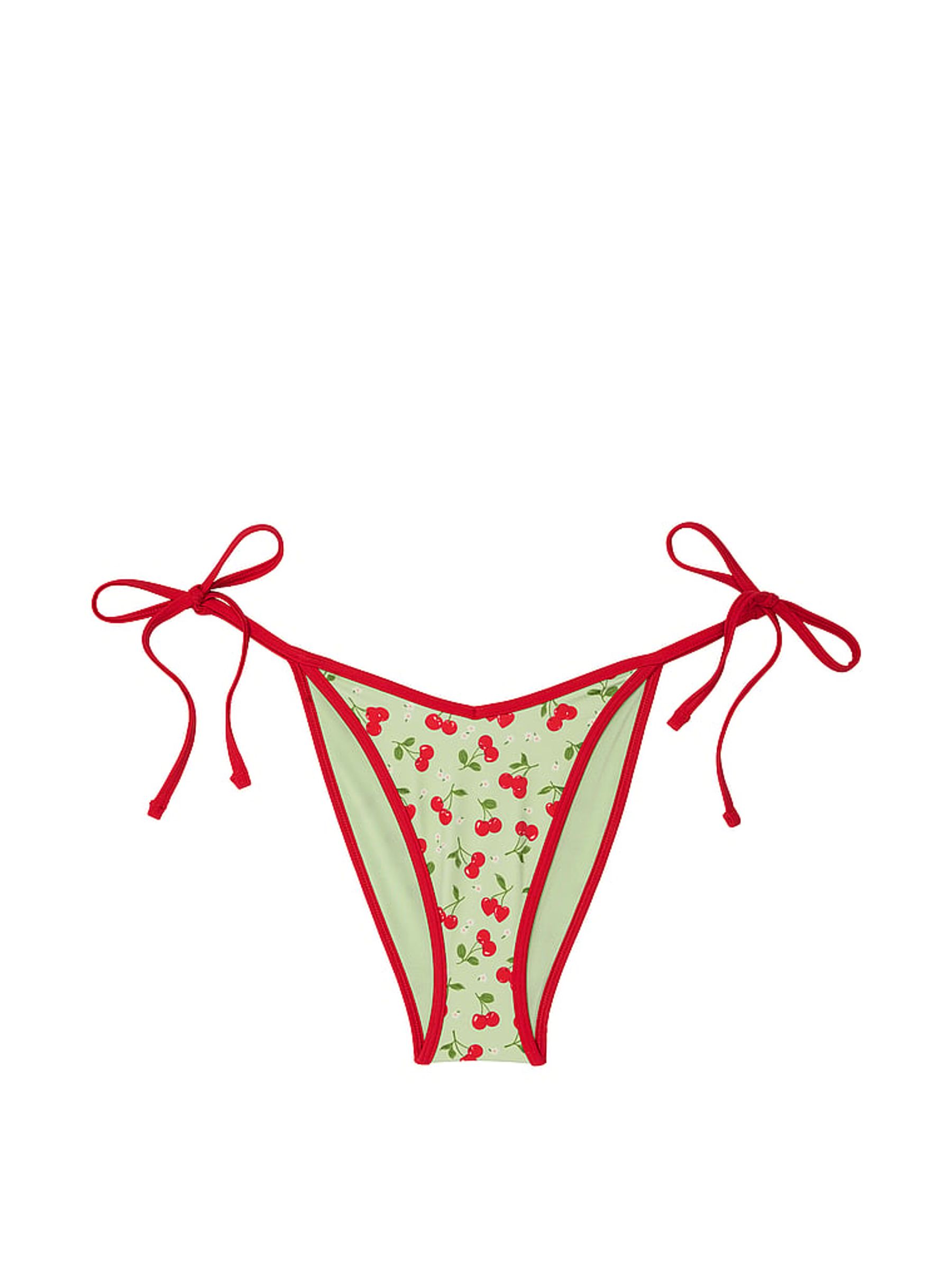 Cherry Hearts Green Monty Cheeky Bikini Bottoms - Image 4 of 4
