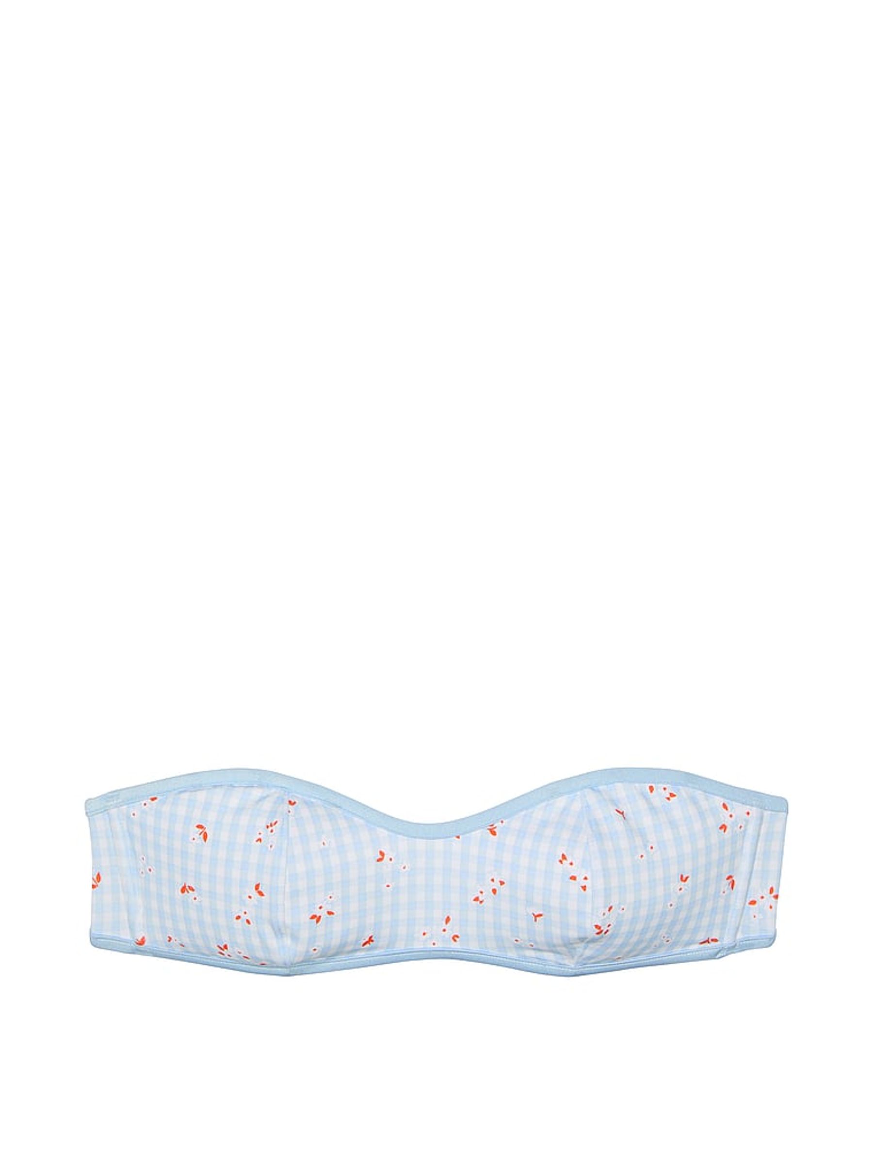 Spring Picnic Blue Monty Bandeau Bikini Top - Image 4 of 4