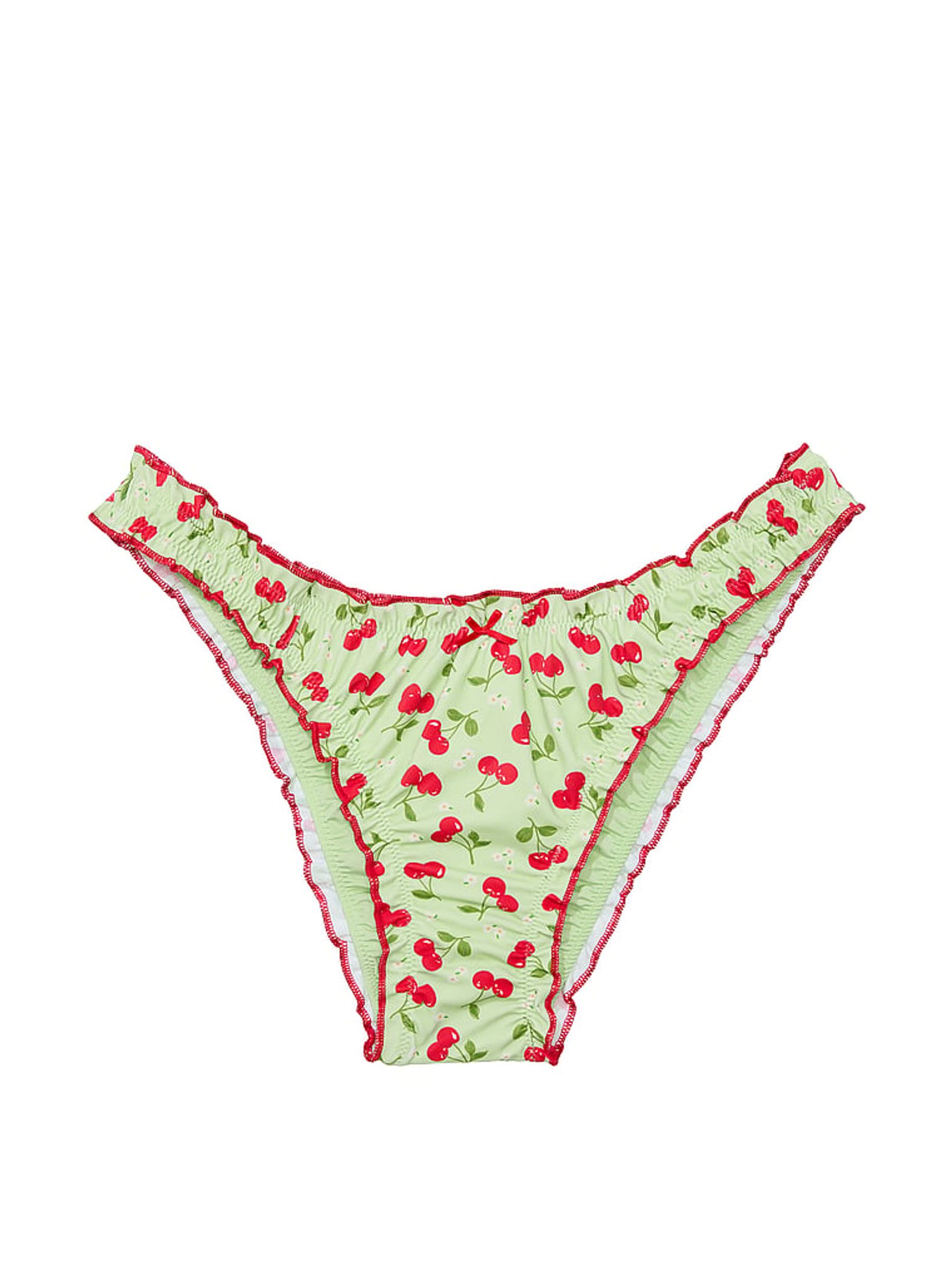 Cherry Hearts Green Hudson Cheeky Bikini Bottoms - Image 4 of 4