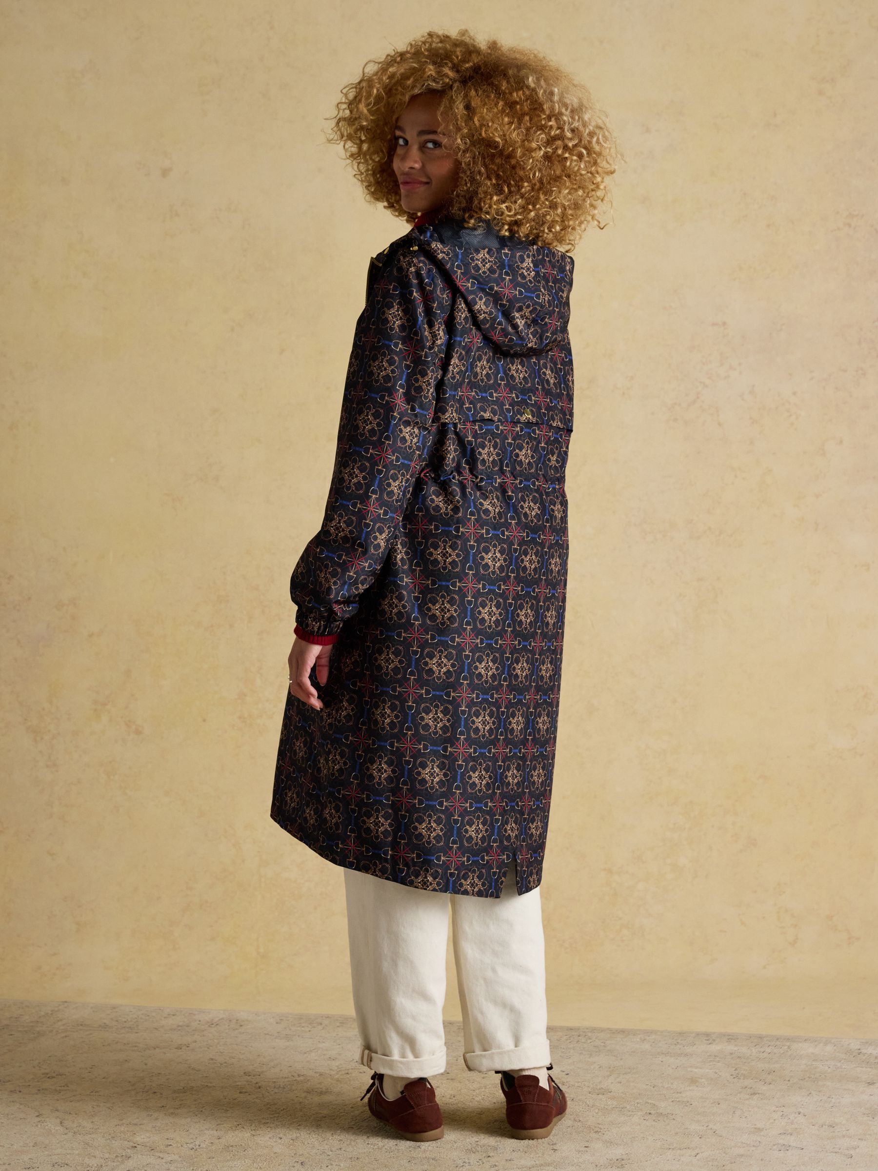 Holkham Navy Horse Tack Waterproof Packable Raincoat With Hood - Image 2 of 11