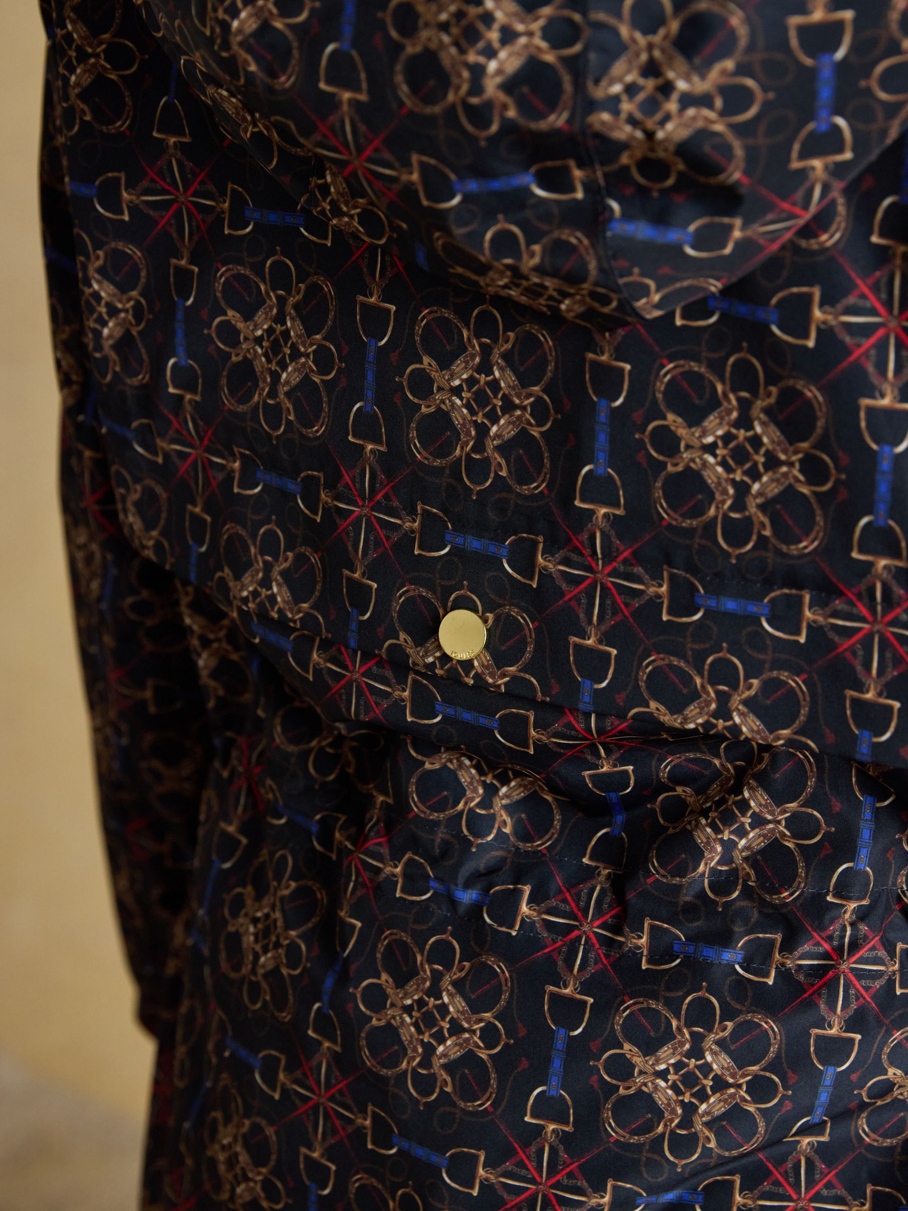 Holkham Navy Horse Tack Waterproof Packable Raincoat With Hood - Image 6 of 11