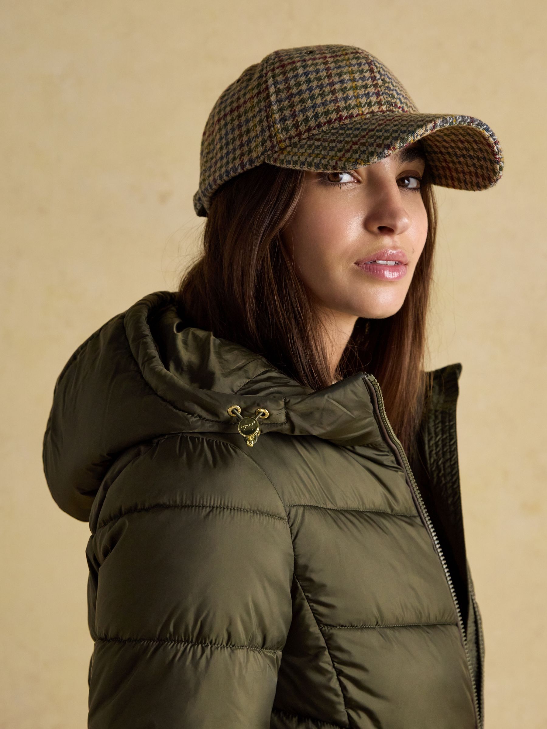 Moorsdale Khaki Green Mid Length Showerproof Padded Coat with Hood - Image 5 of 11