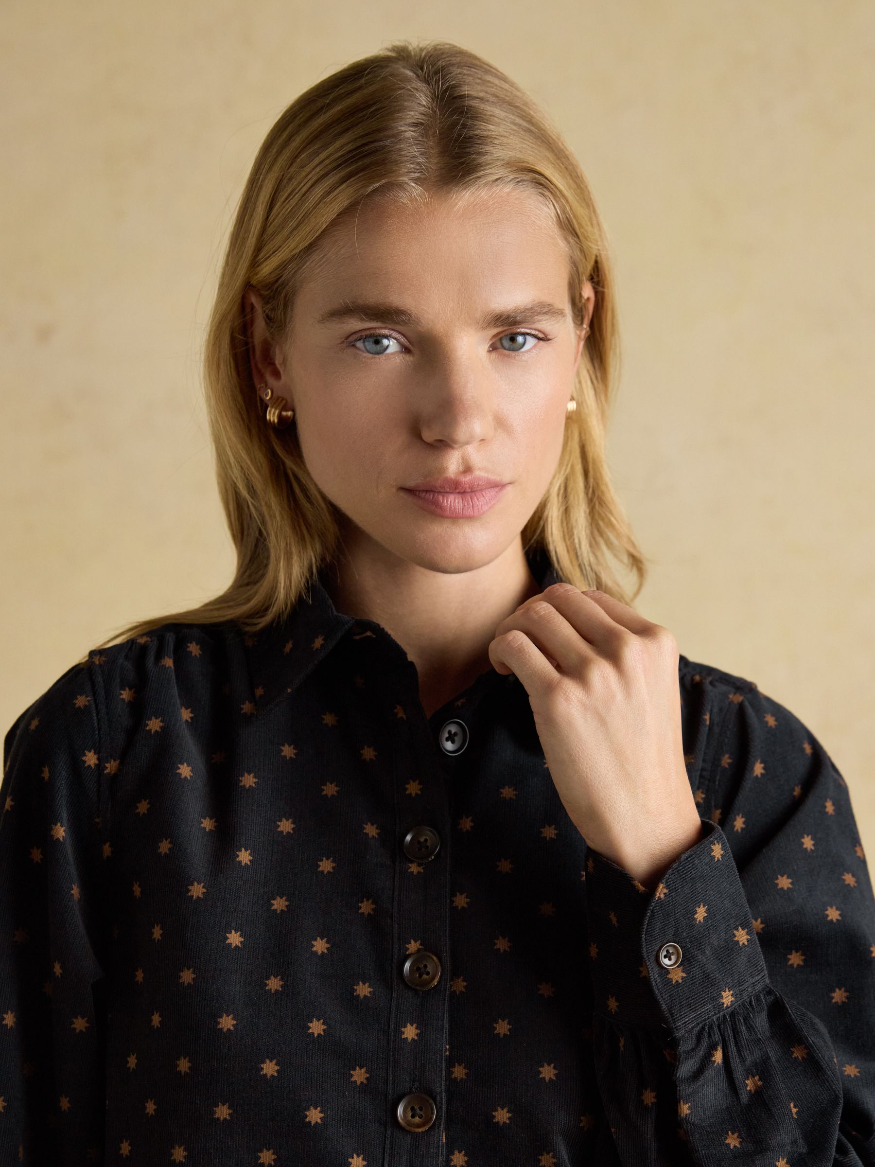 Maple Black Star Cord Shirt Dress - Image 4 of 7