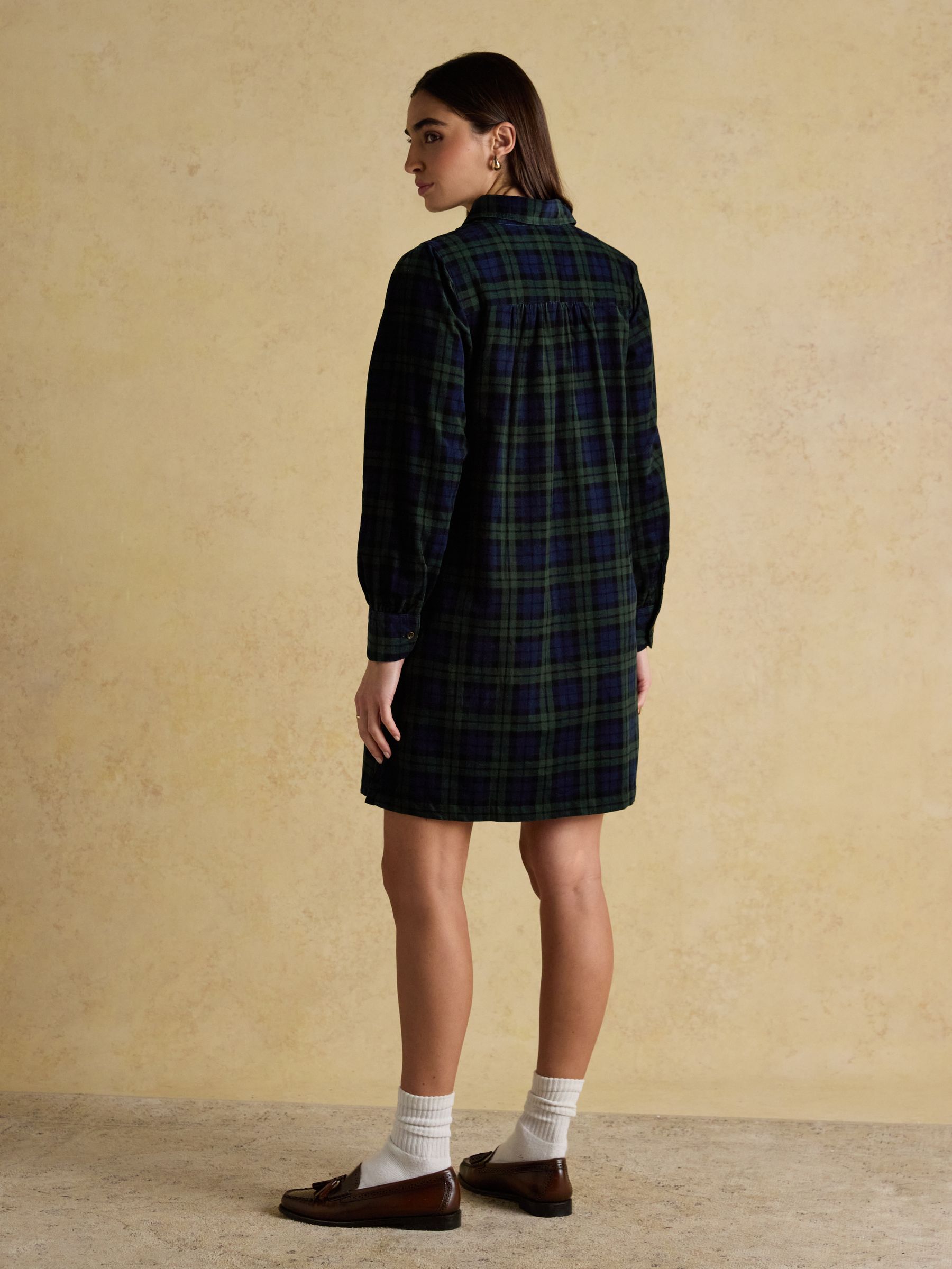 Maple Blue & Green Cord Shirt Dress - Image 4 of 8