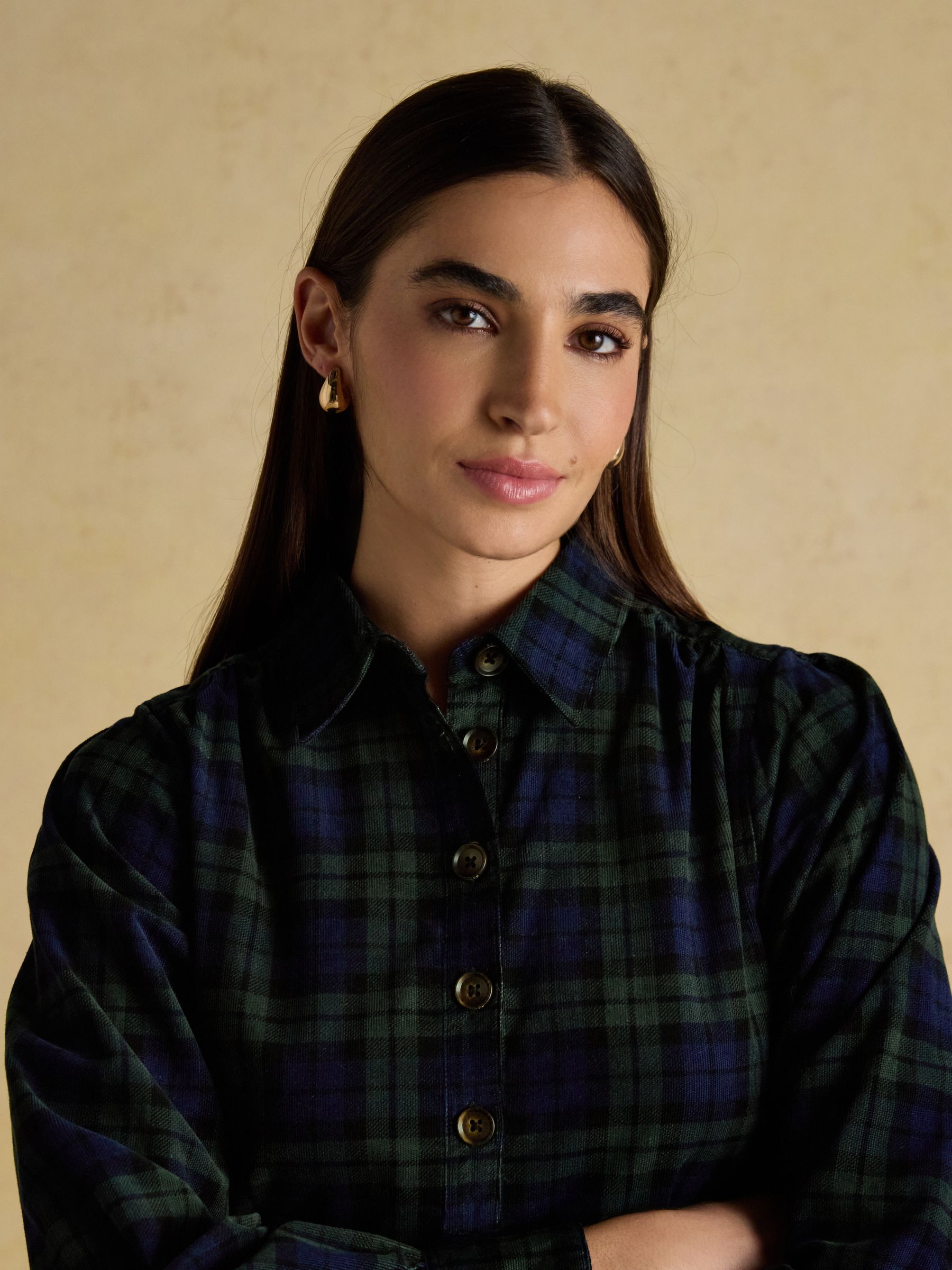 Maple Blue & Green Cord Shirt Dress - Image 7 of 8