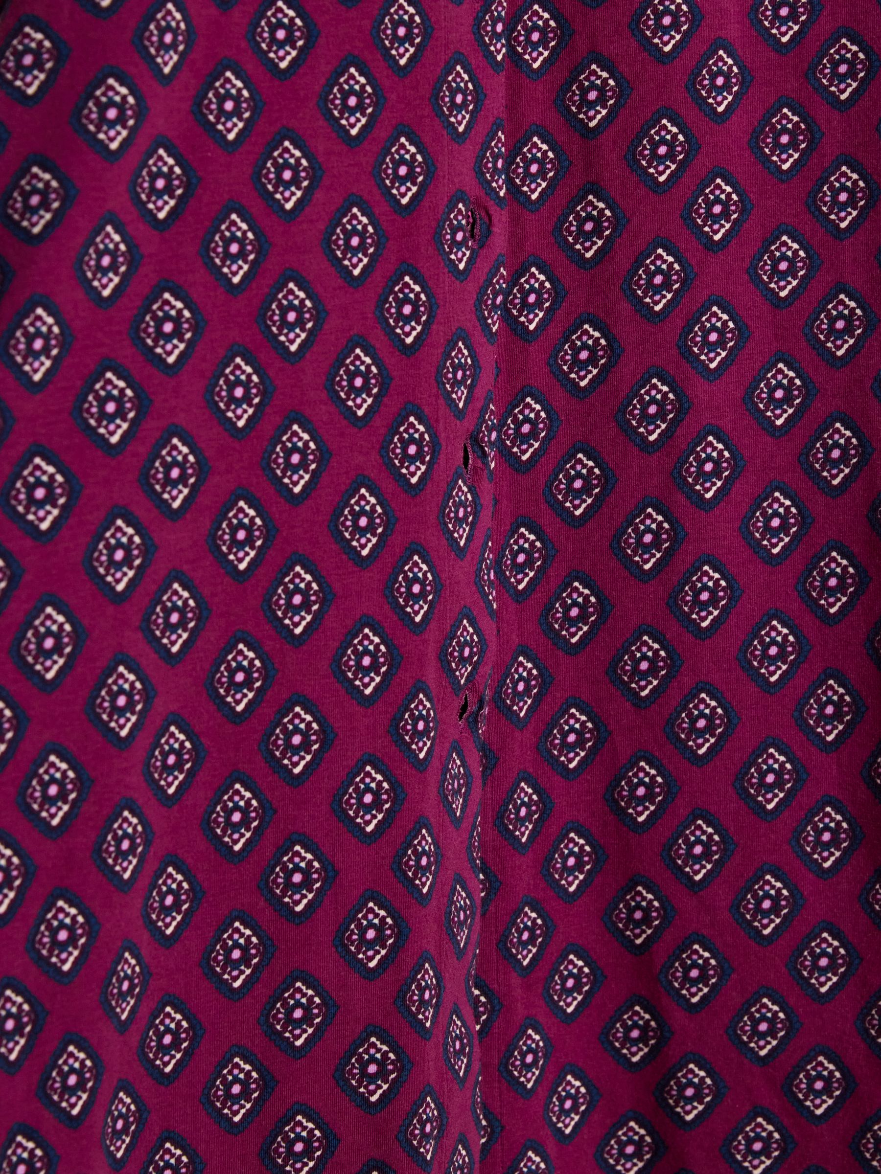 Theodora Burgundy Red Jersey Shirt Maxi Dress - Image 6 of 8