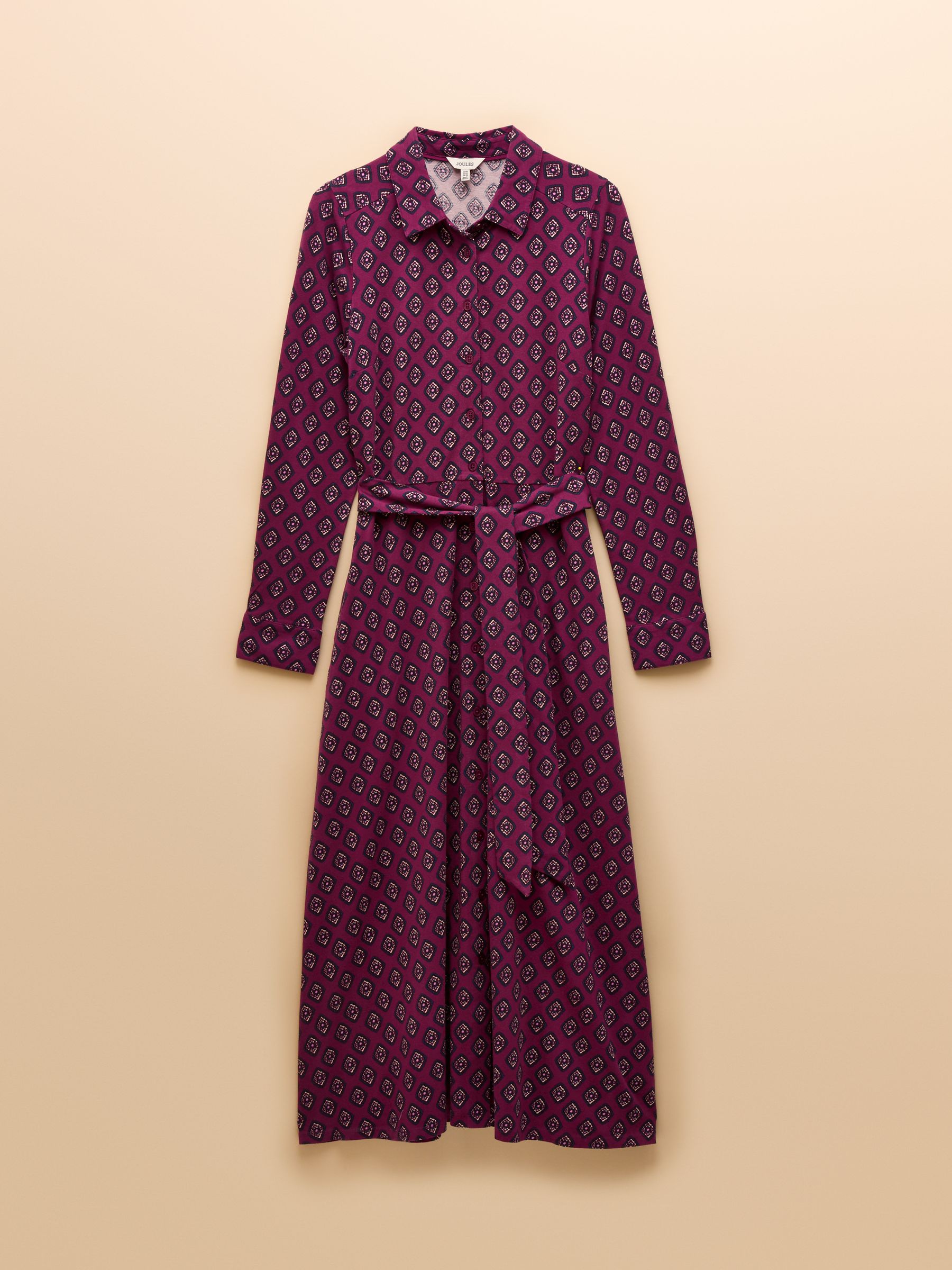 Theodora Burgundy Red Jersey Shirt Maxi Dress - Image 8 of 8