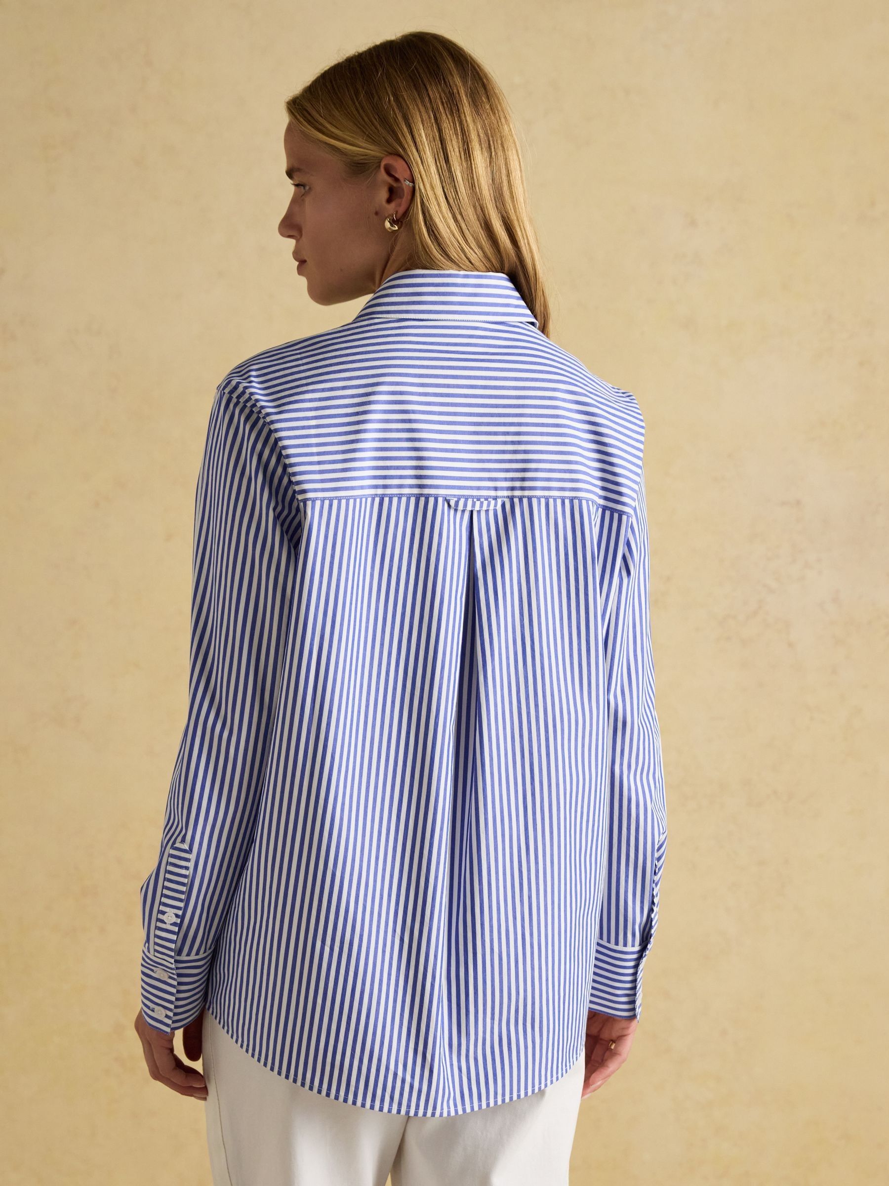 Amilla Jonty Blue/White Boyfriend Fit Shirt - Image 2 of 13