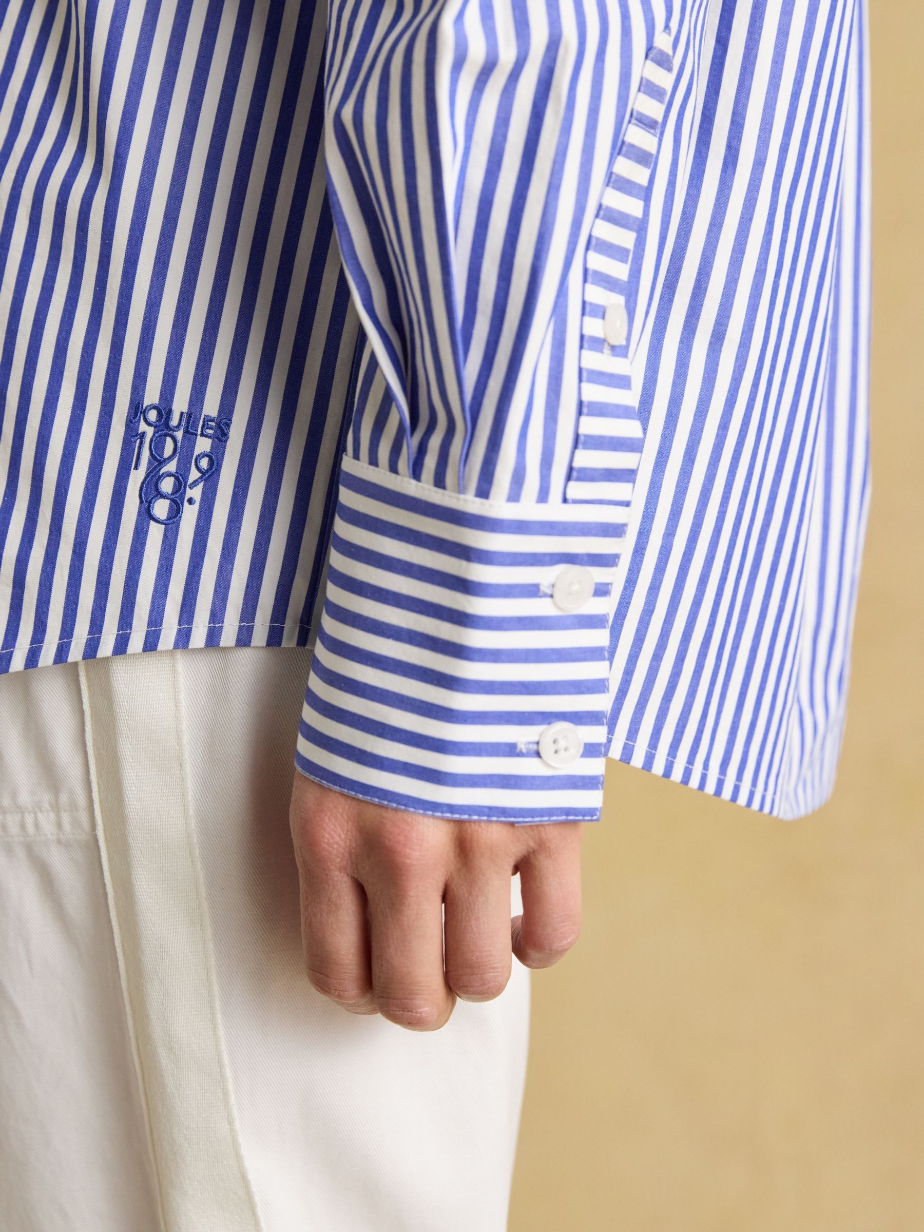 Amilla Jonty Blue/White Boyfriend Fit Shirt - Image 4 of 13