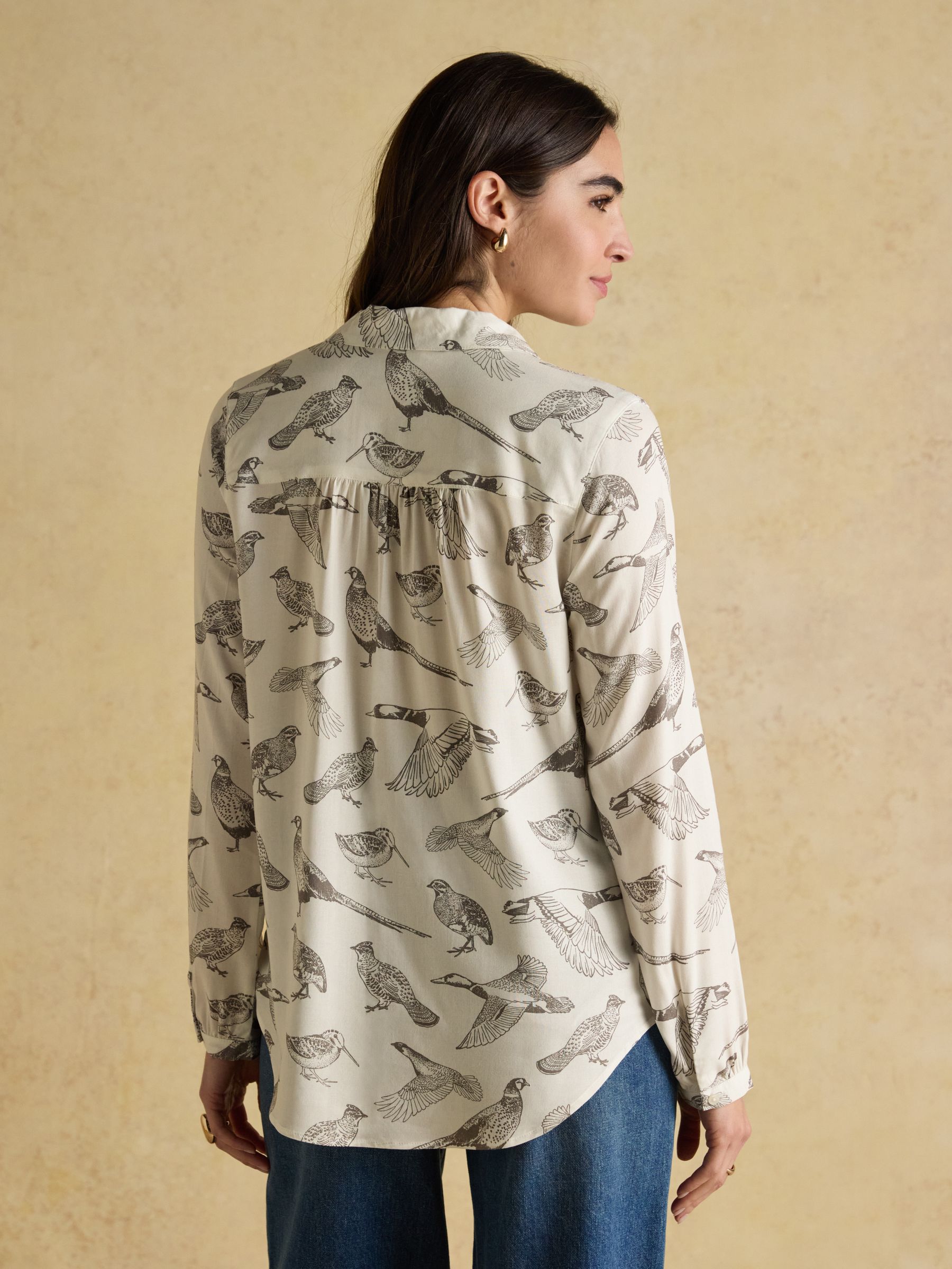 Elvina Bird print White Relaxed Fit Shirt - Image 2 of 8