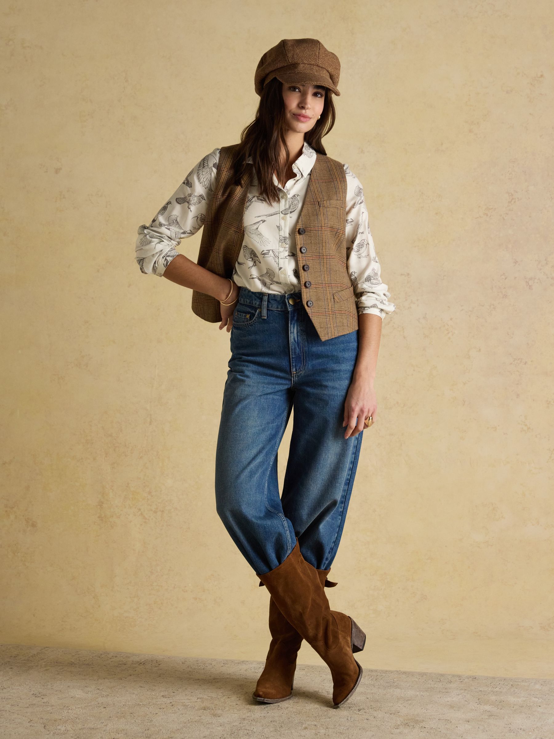 Elvina Bird print White Relaxed Fit Shirt - Image 5 of 8