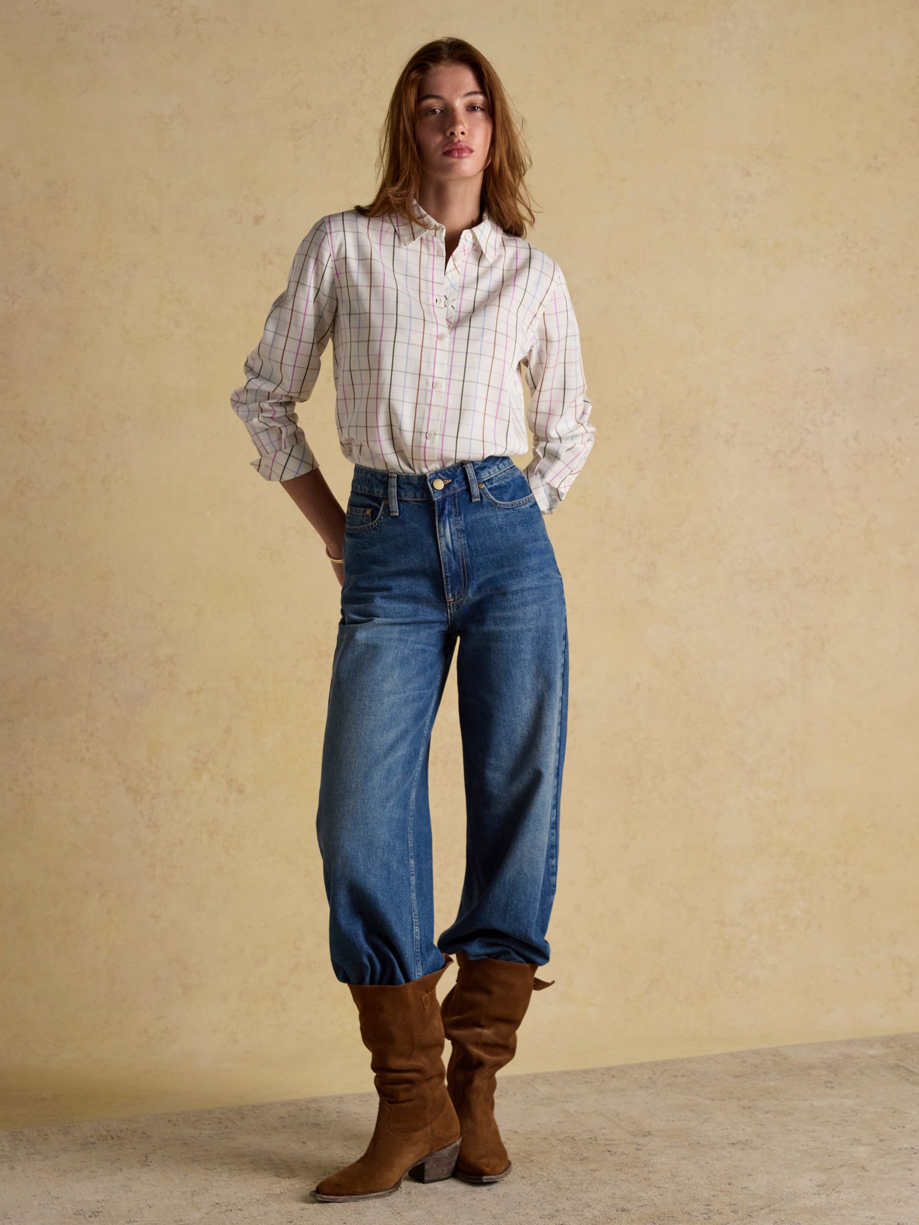 Claudia Multi Tattershall Check Boyfriend Shirt - Image 5 of 8