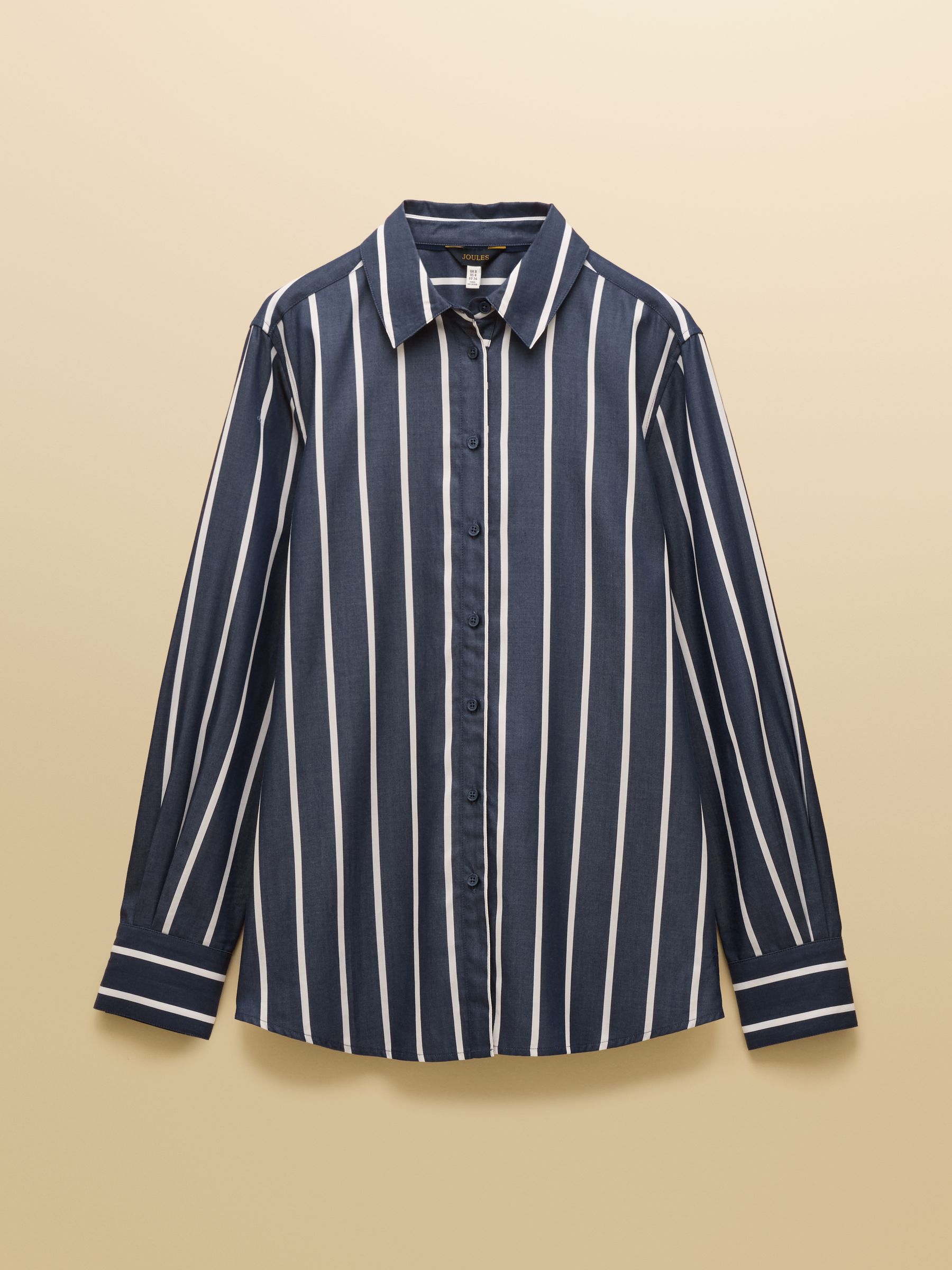 Claudia Navy Cream Stripe Boyfriend Shirt - Image 10 of 10