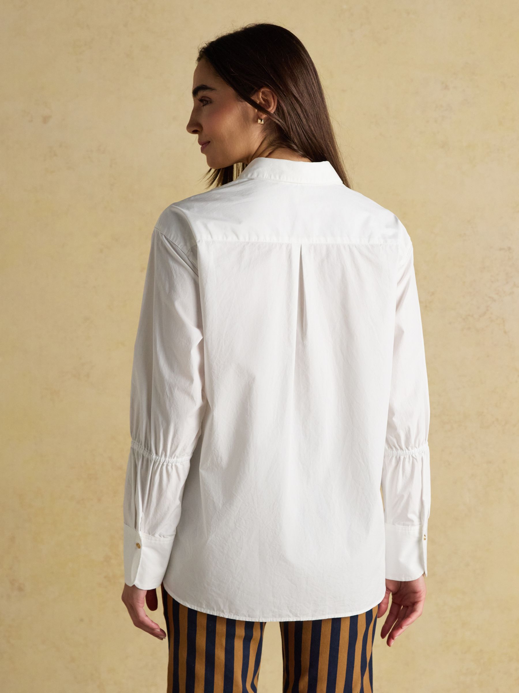 Bianca White Bib Detail Shirt - Image 2 of 8