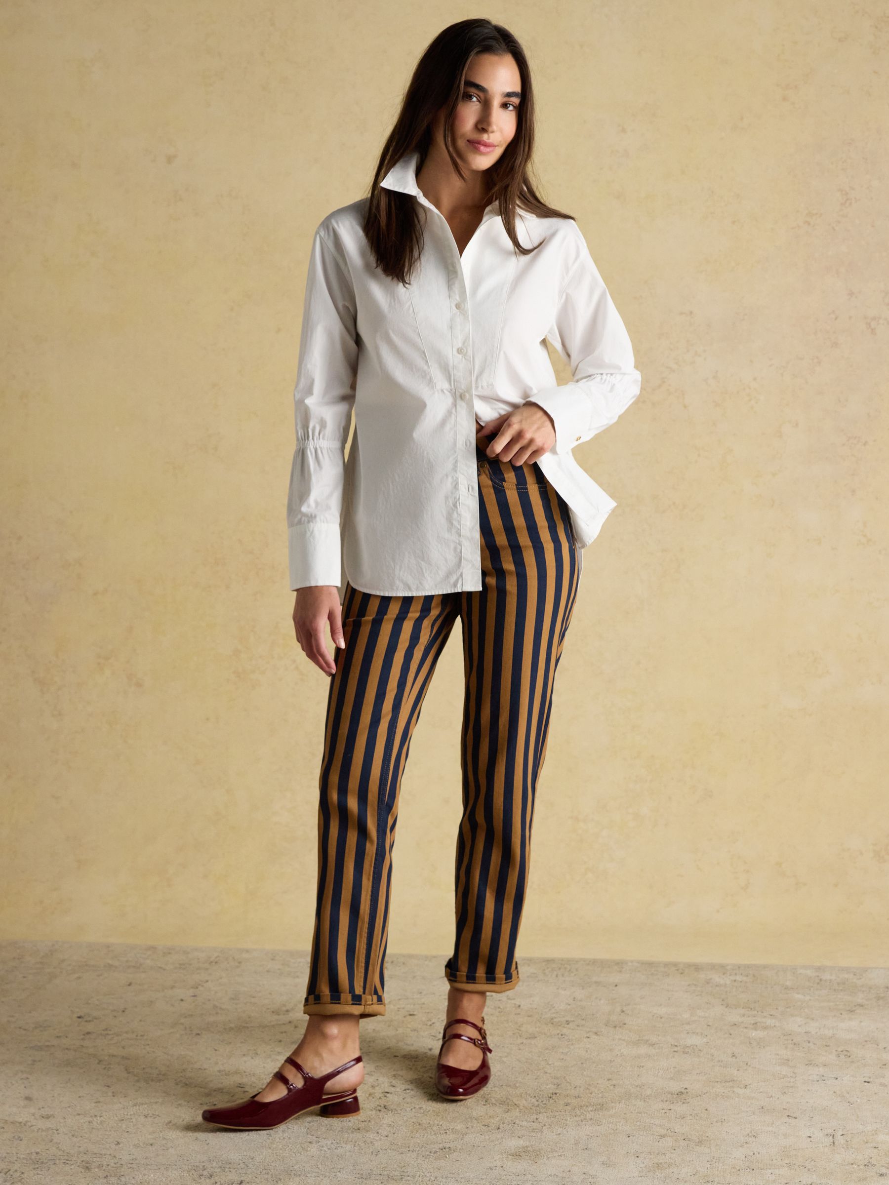 Bianca White Bib Detail Shirt - Image 7 of 8