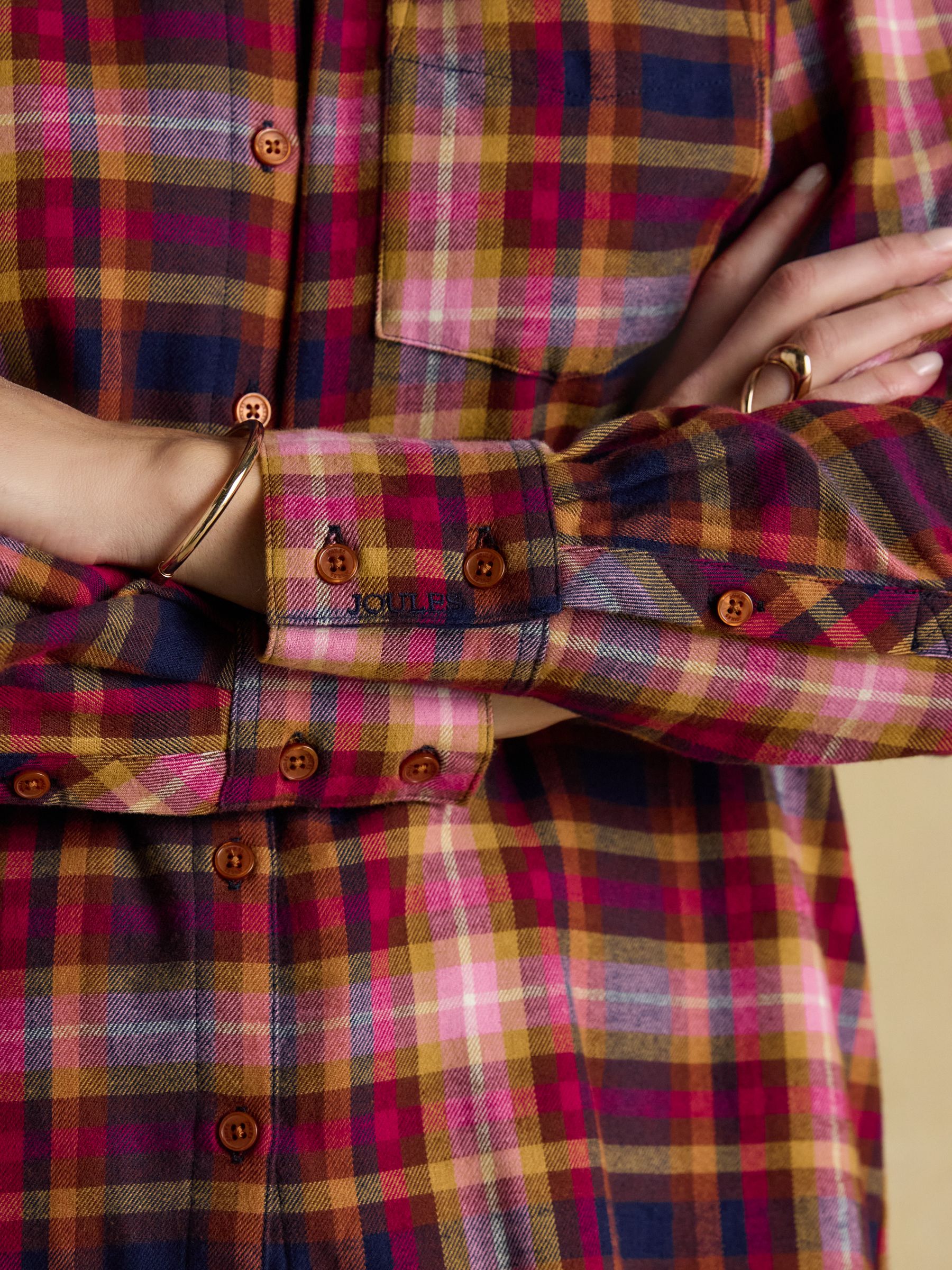 Lorena Red Check Brushed Cotton Shirt - Image 4 of 8