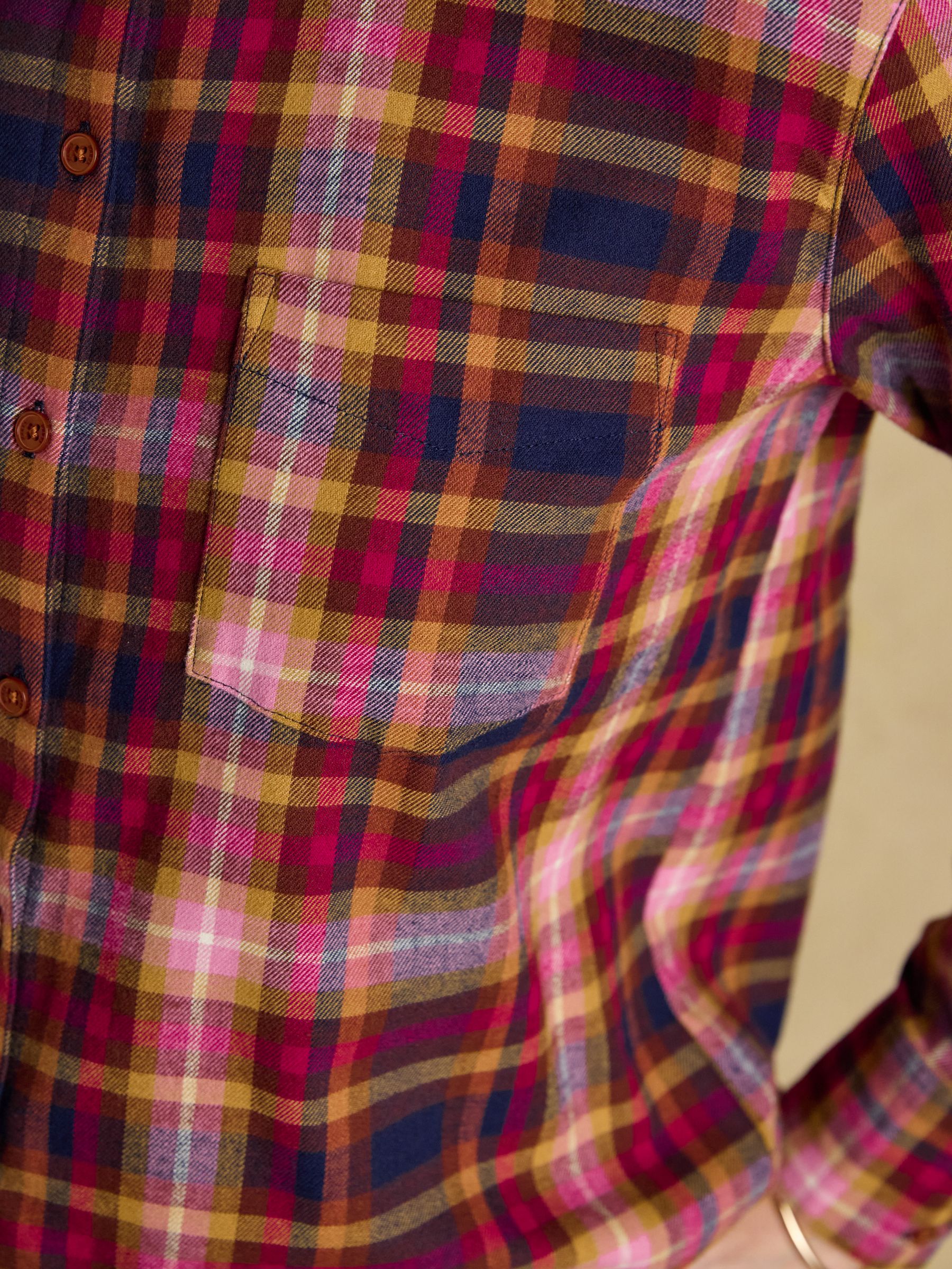 Lorena Red Check Brushed Cotton Shirt - Image 6 of 8