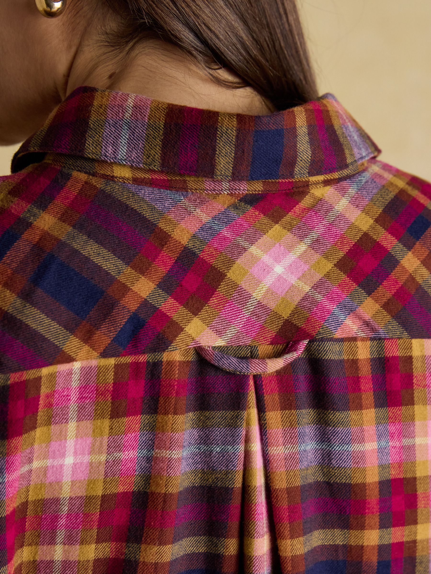Lorena Red Check Brushed Cotton Shirt - Image 7 of 8