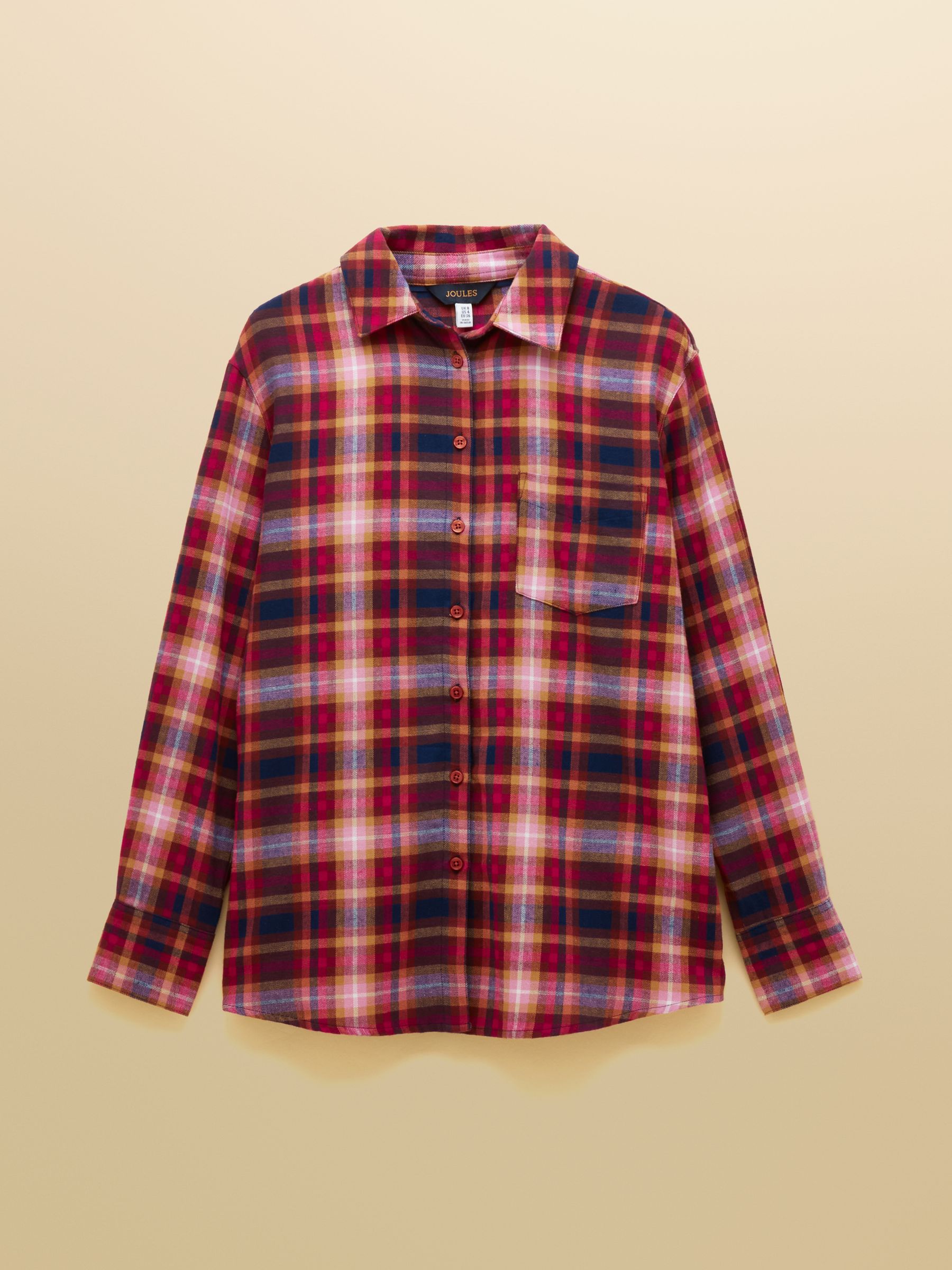 Lorena Red Check Brushed Cotton Shirt - Image 8 of 8