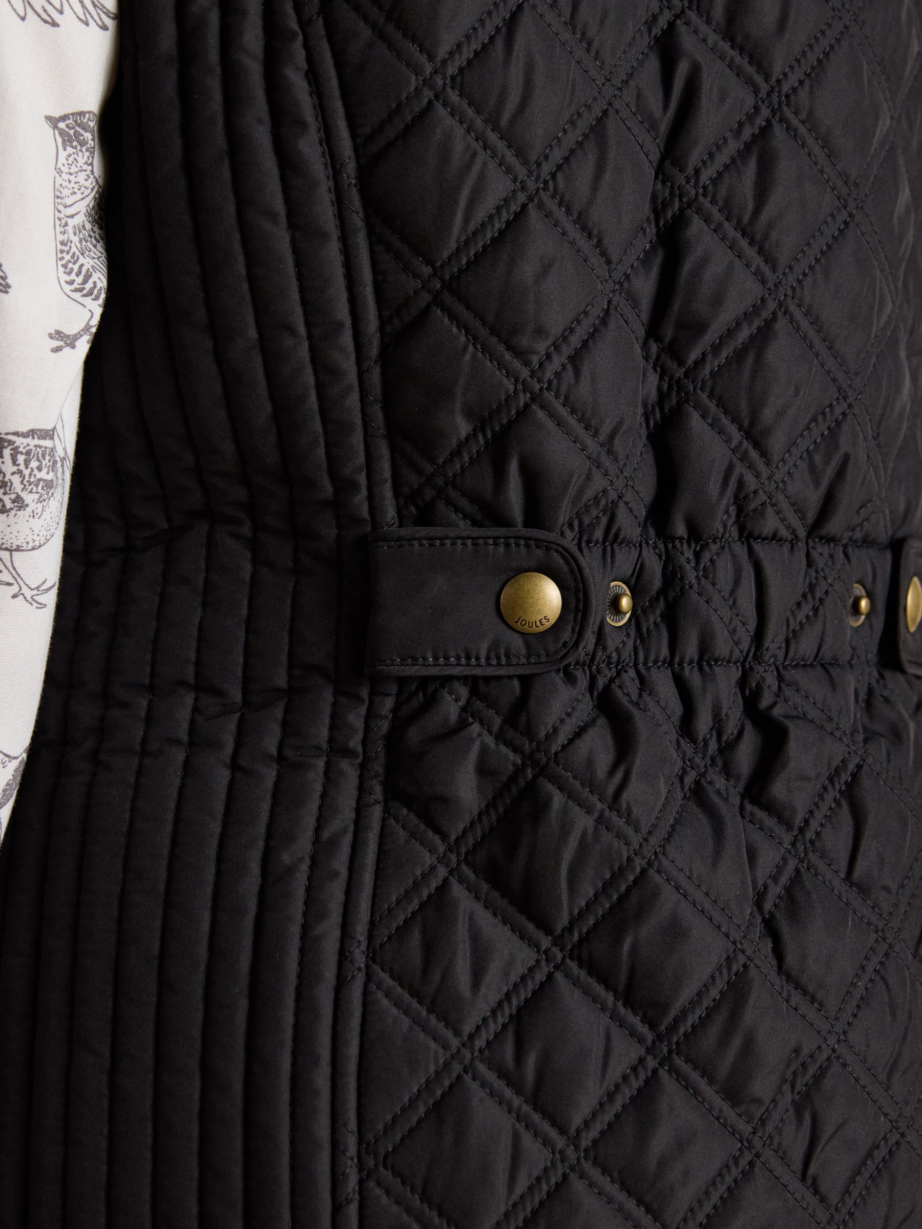 Minx Black Showerproof Diamond Quilted Gilet - Image 7 of 10