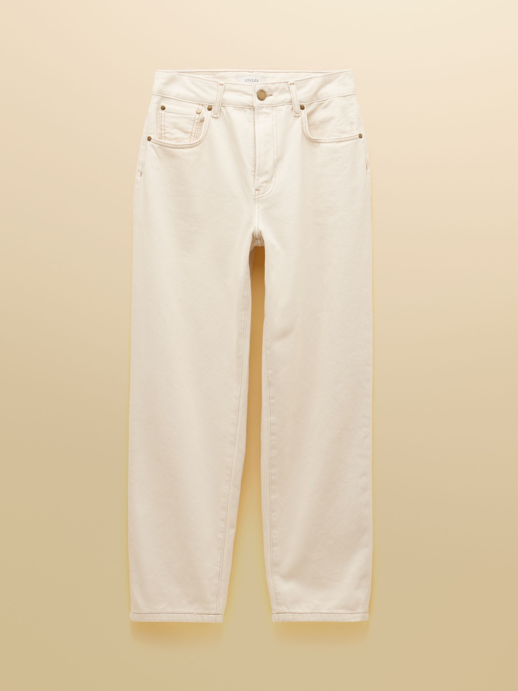 Ecru Relaxed Fit Mid Rise Barrel Fit Jeans - Image 8 of 8