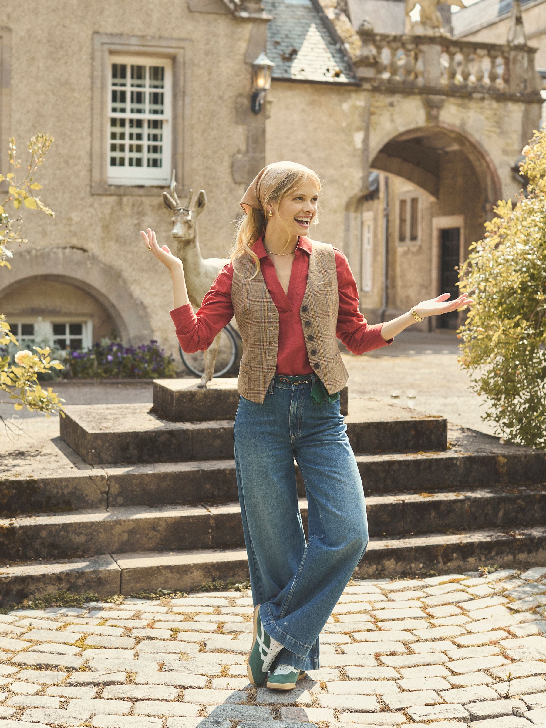 Blue High Rise Wide Leg Jeans - Image 2 of 7 Blue High Rise Wide Leg Jeans - Image 2 of 7