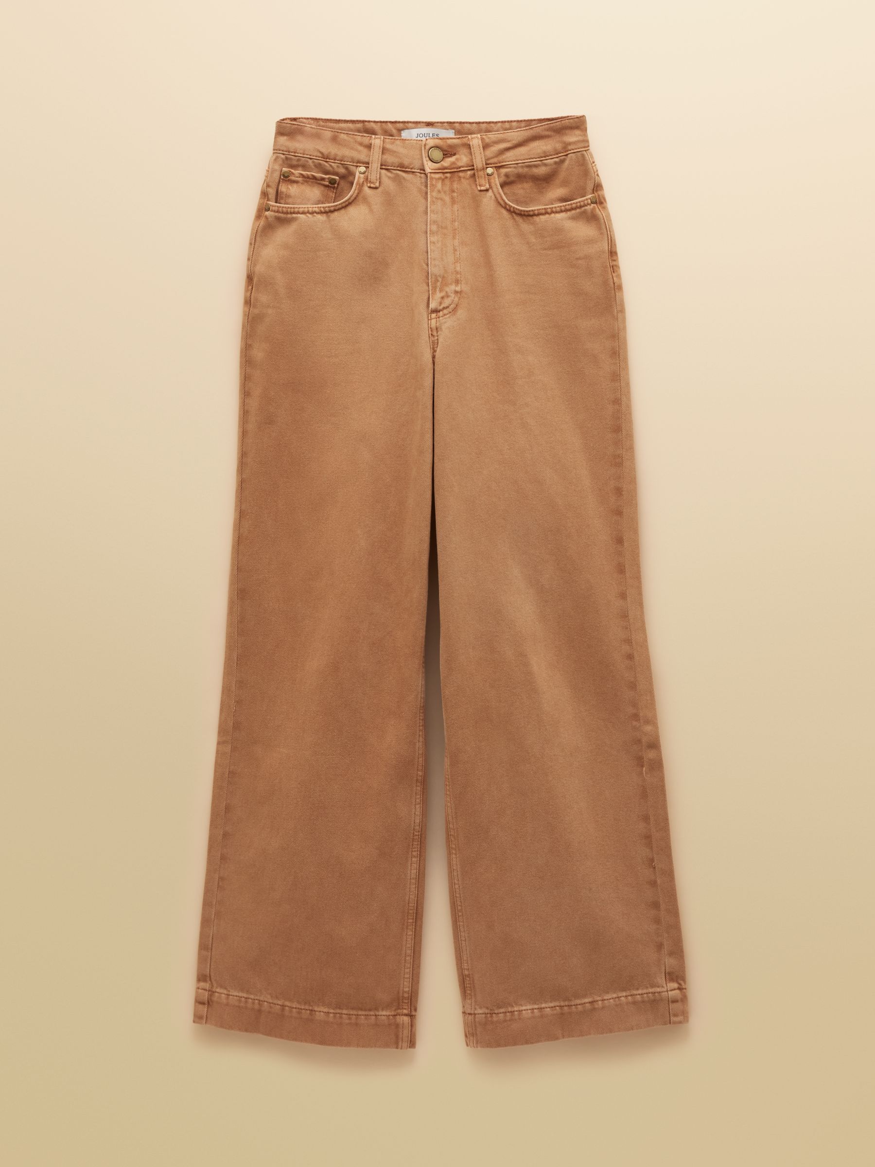 Tan Brown High Rise Wide Leg Jeans - Image 8 of 8