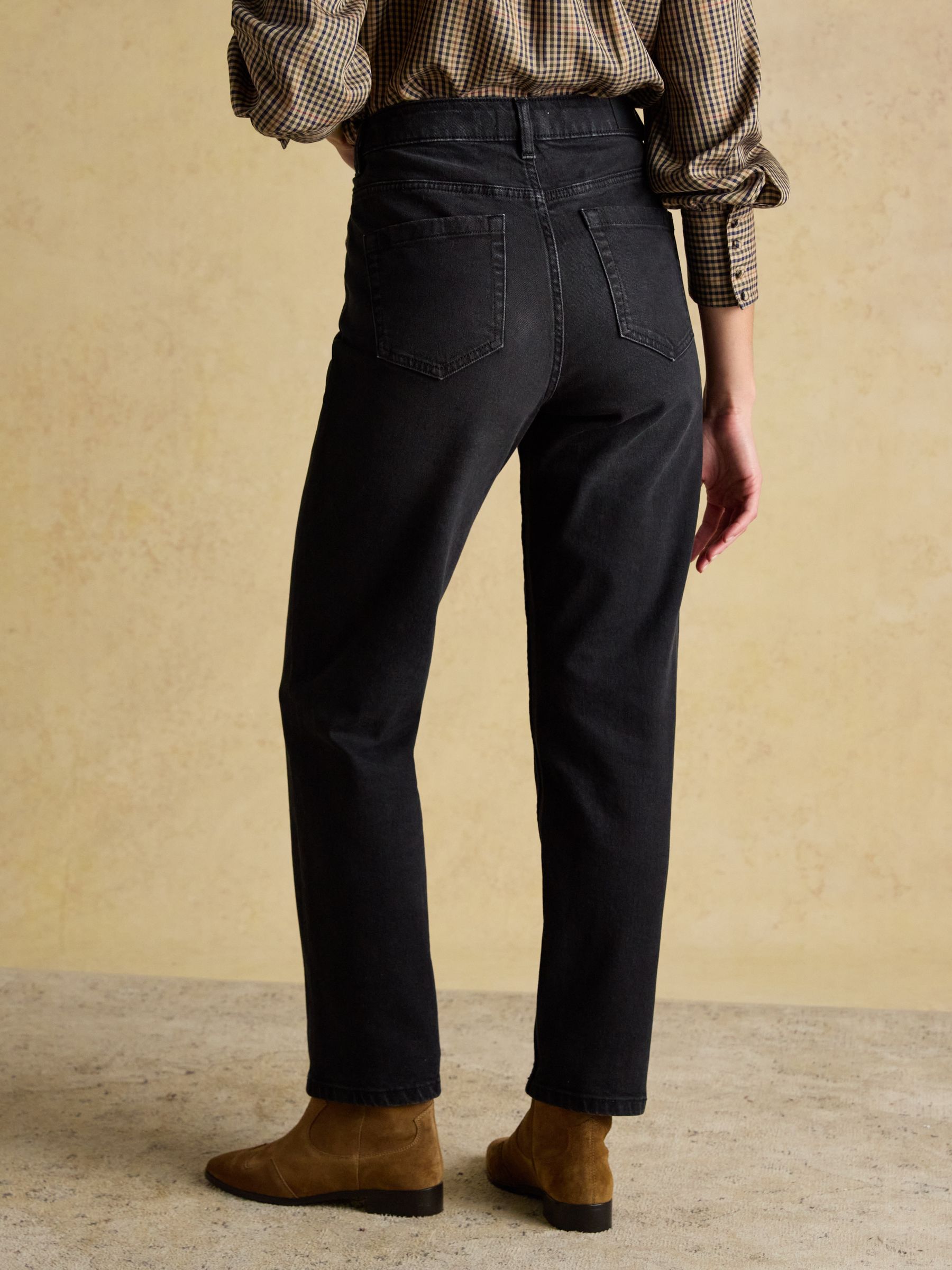 Black Straight Fit Mid Rise Jeans - Image 2 of 8