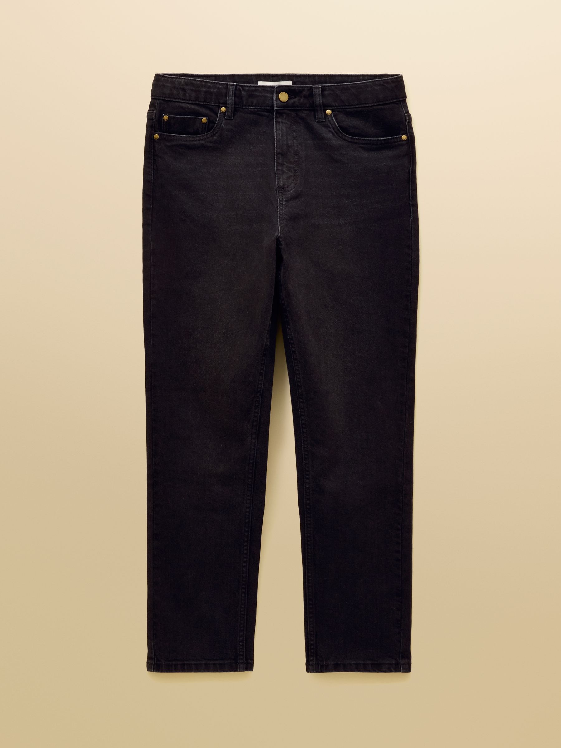 Black Straight Fit Slim Mid Rise Jeans - Image 7 of 7 Black Straight Fit Slim Mid Rise Jeans - Image 7 of 7