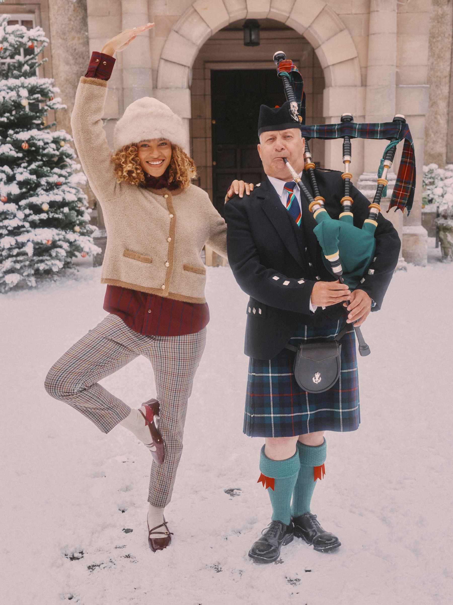 Ada Grey Check Relaxed Trousers - Image 2 of 8