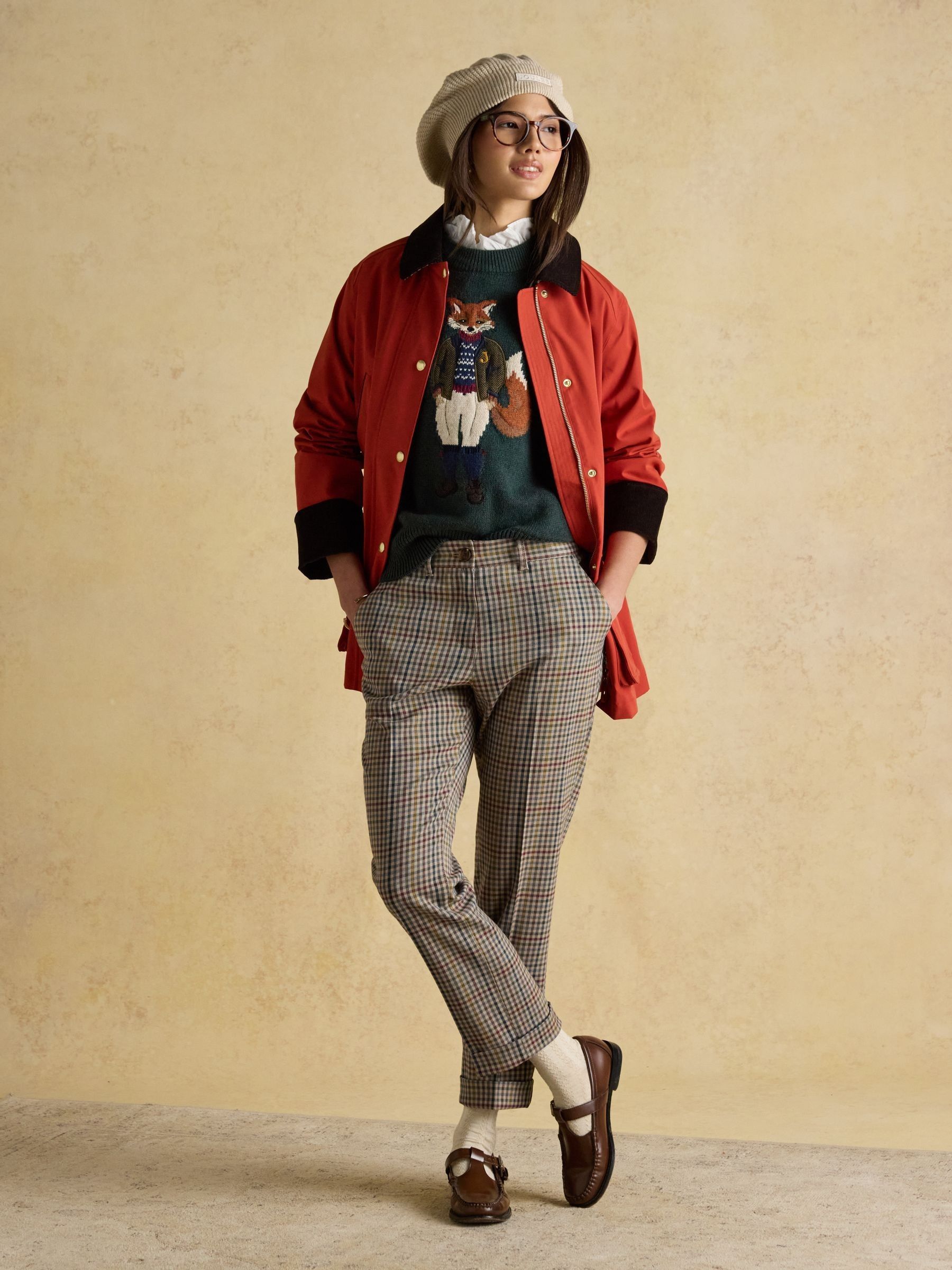 Ada Grey Check Relaxed Trousers - Image 3 of 8