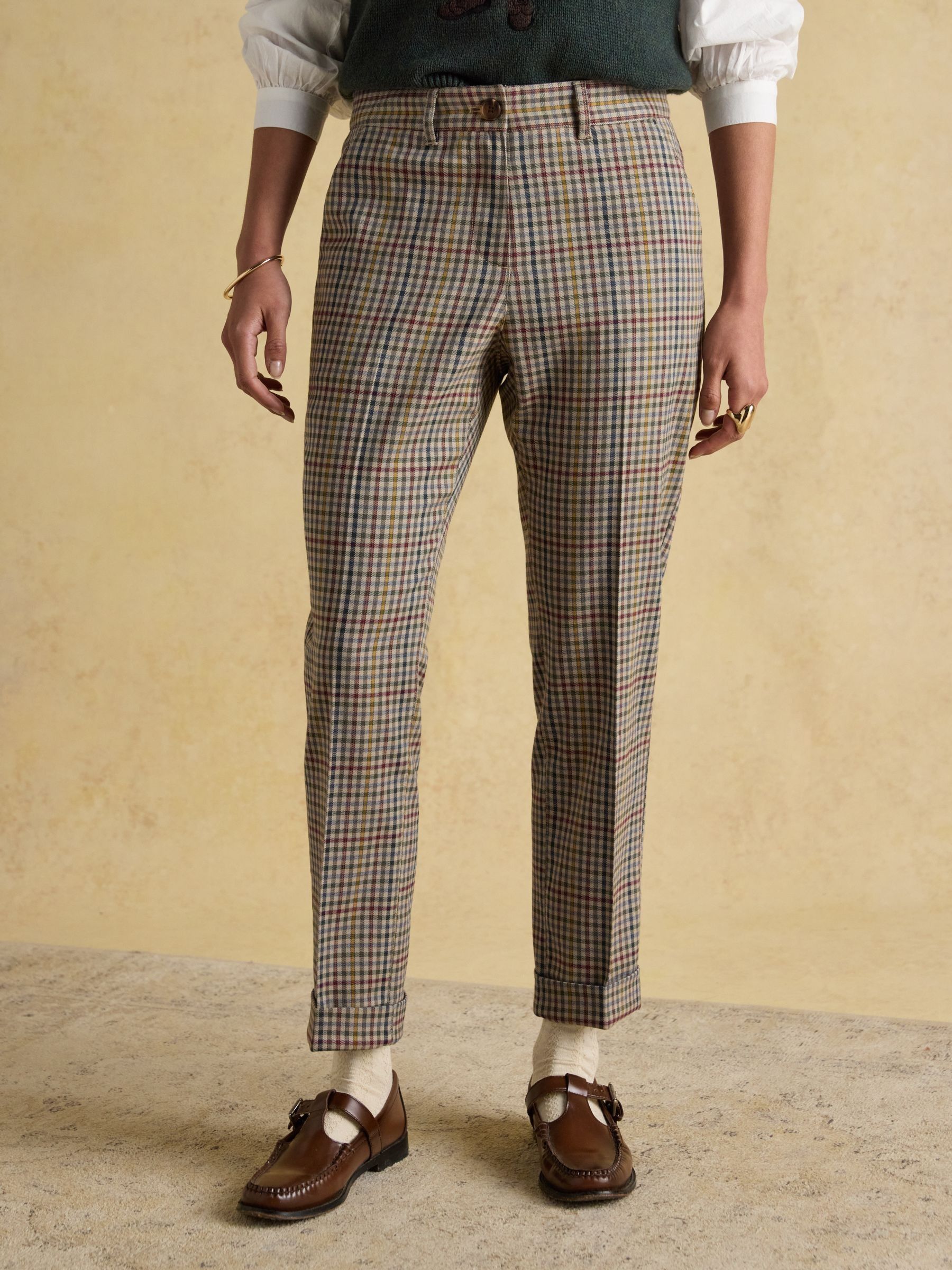 Ada Grey Check Relaxed Trousers - Image 4 of 8