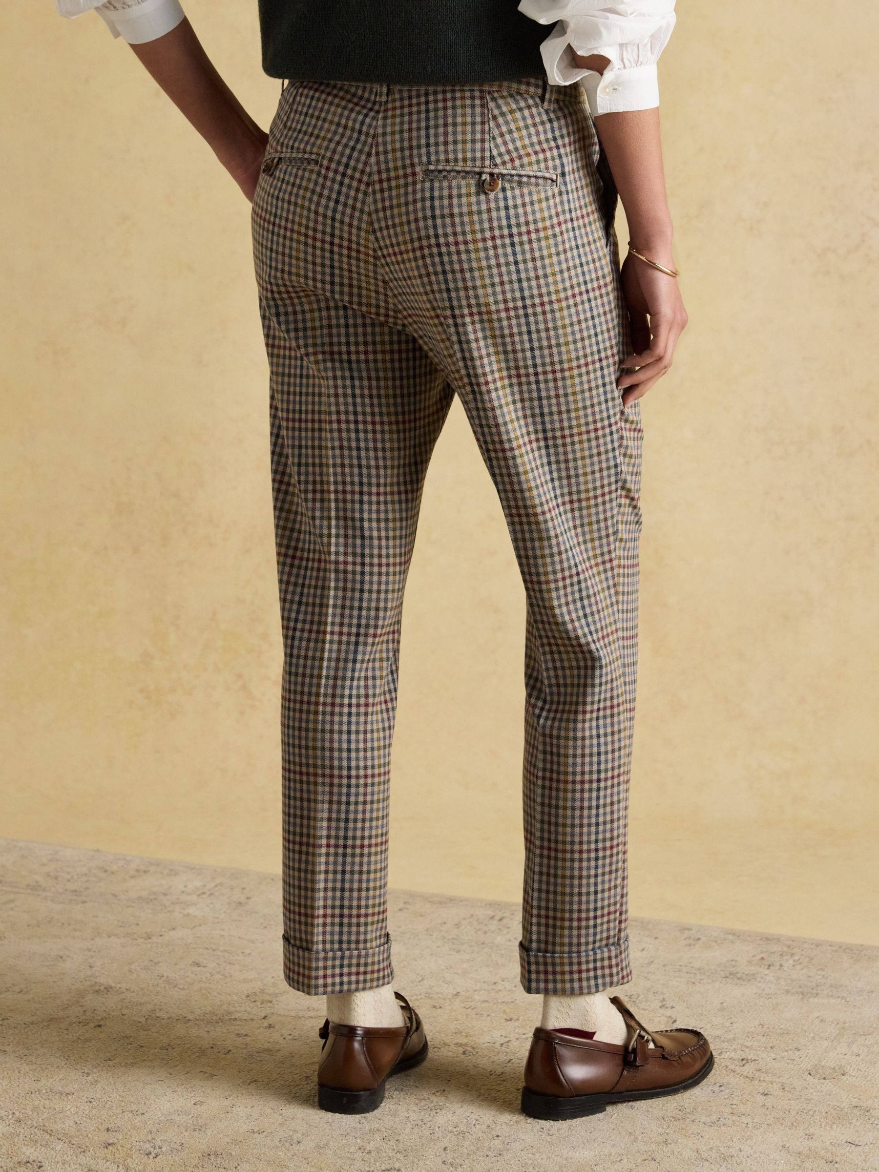 Ada Grey Check Relaxed Trousers - Image 5 of 8