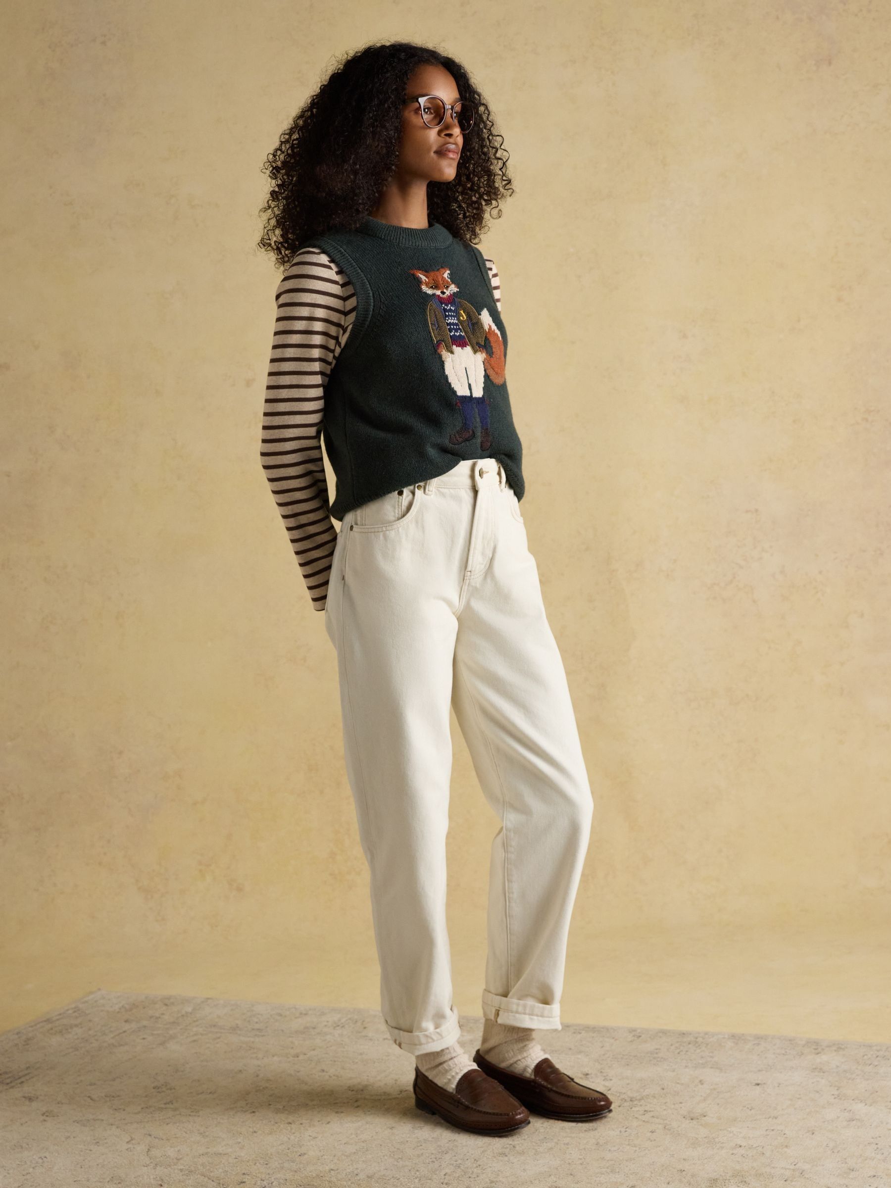 Harbour Neutral Boat Neck Long Sleeve Breton Stripe Top - Image 7 of 8