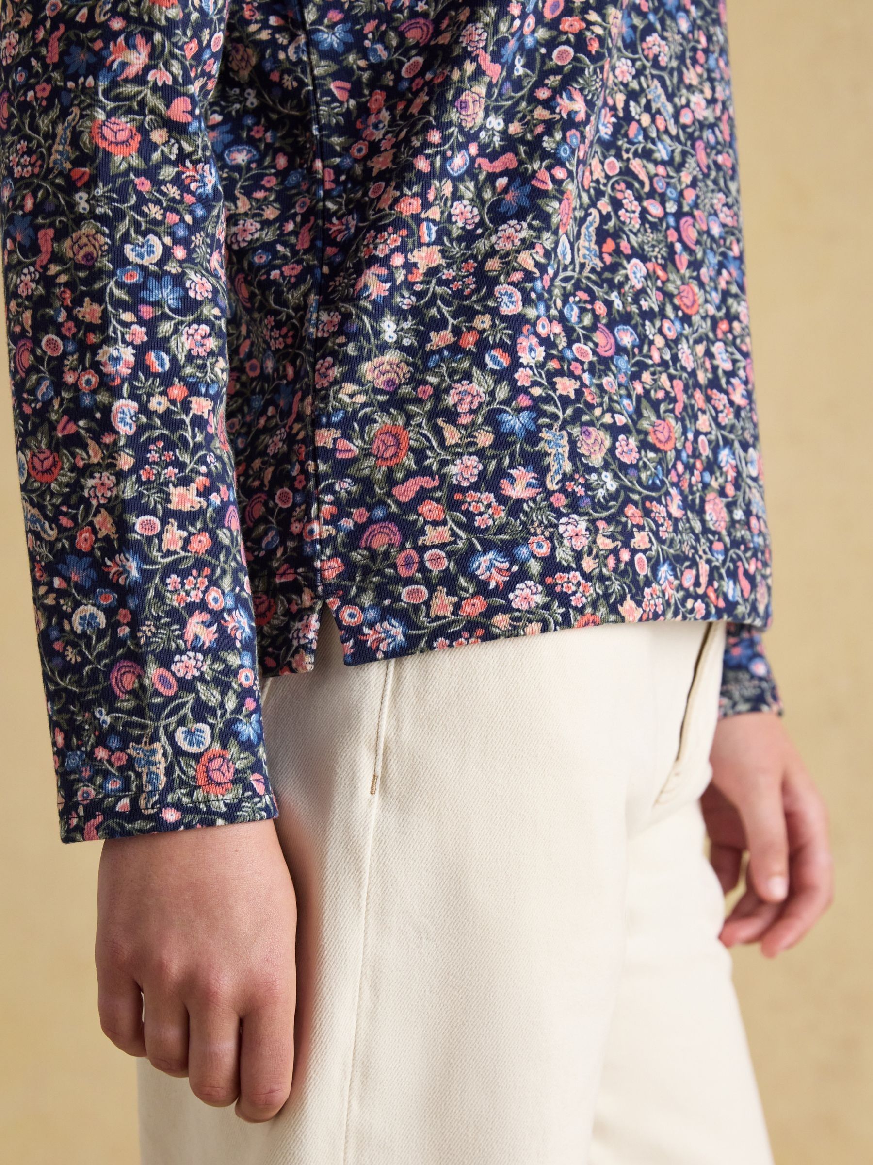 トップス aigue-marine Harbour Multi Boat Neck Printed Top | Joules