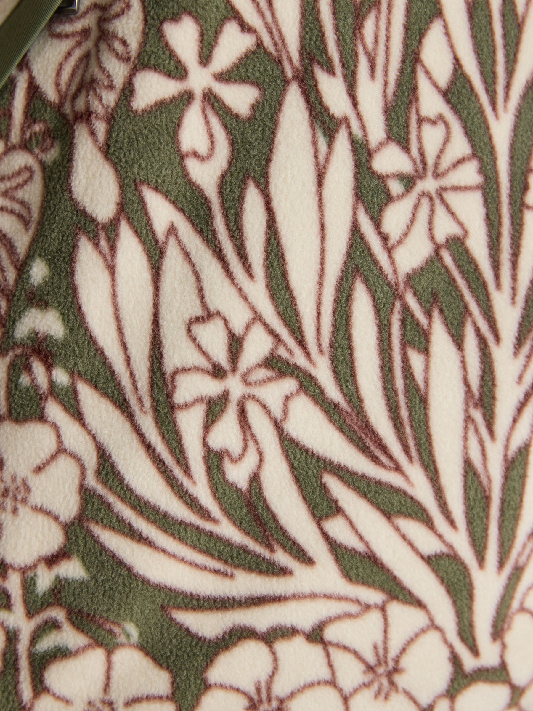 Olivia Green Floral Quarter Zip Fleece - Image 9 of 10