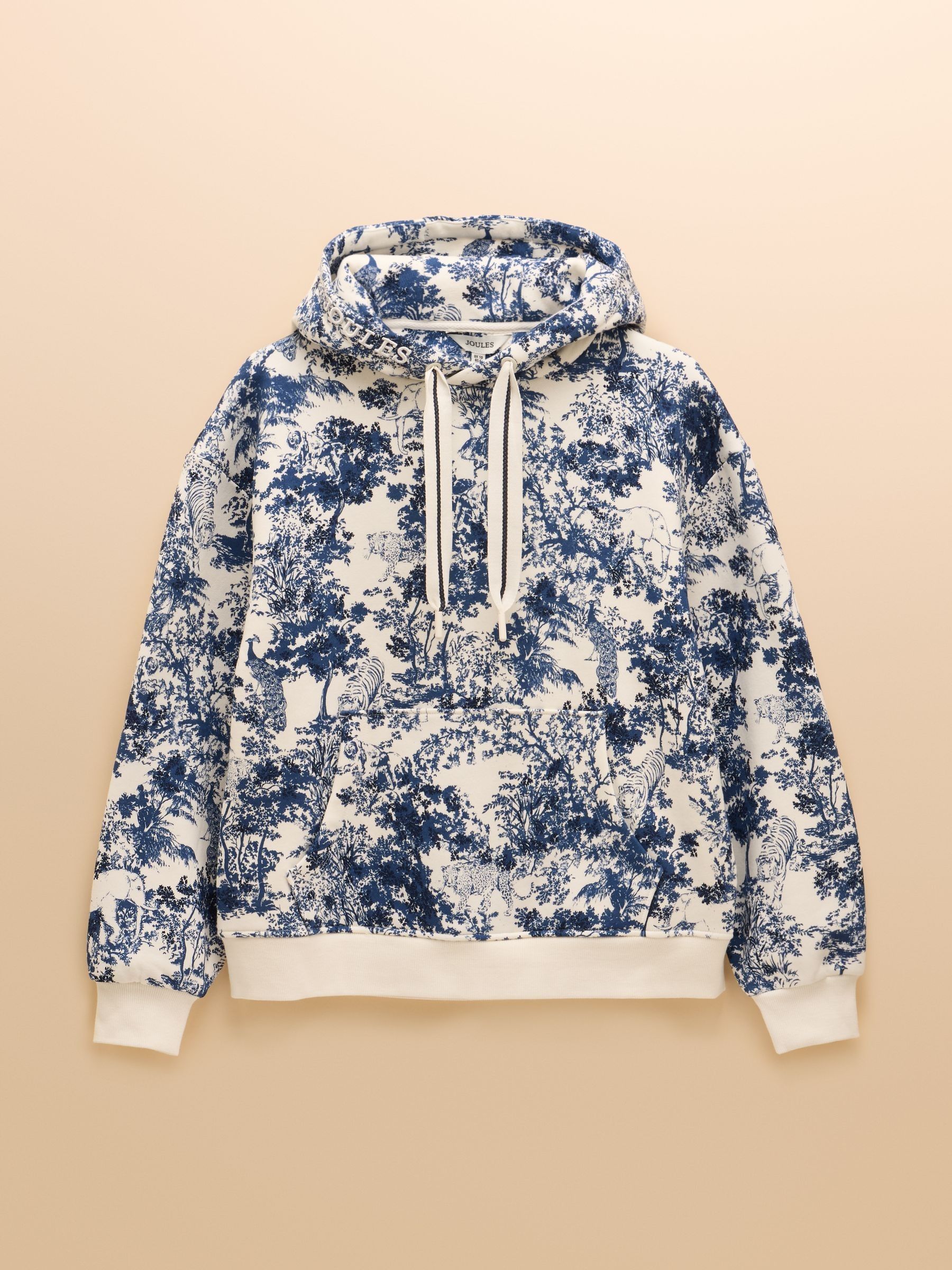 Milbourne Blue & Cream Safari Cotton Blend Hoodie - Image 9 of 9