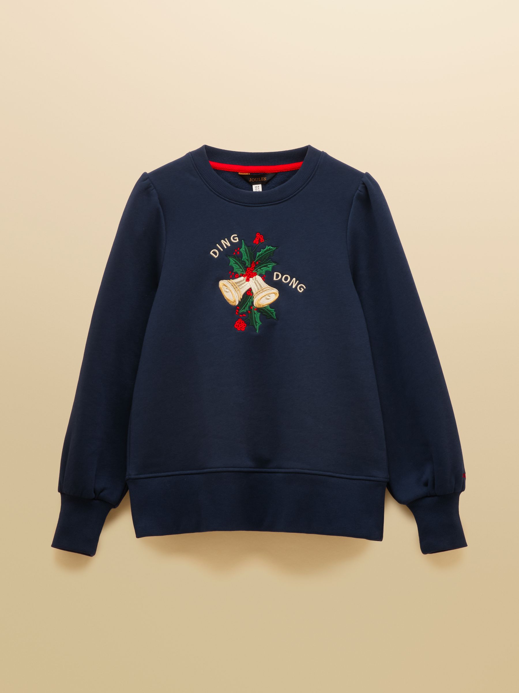 Robyn Navy Festive Embroidered Cotton Rich Sweatshirt - Image 8 of 8