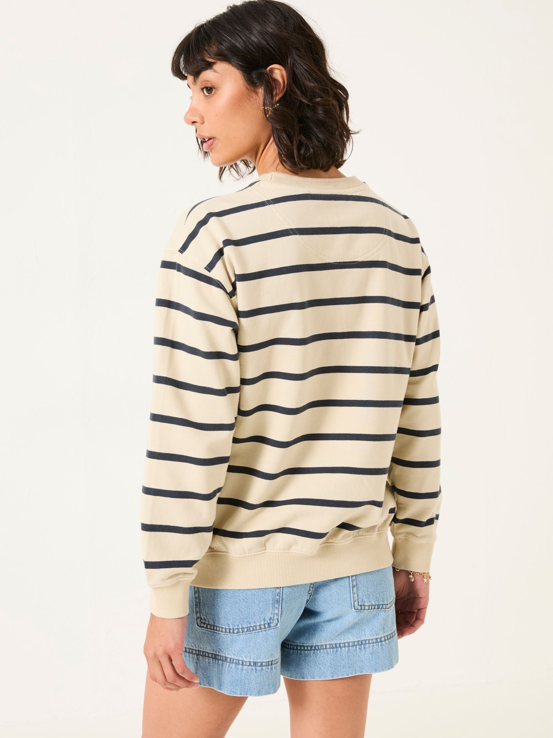 Georgia Ivory Stripe Crew Sweatshirt - Image 2 of 6