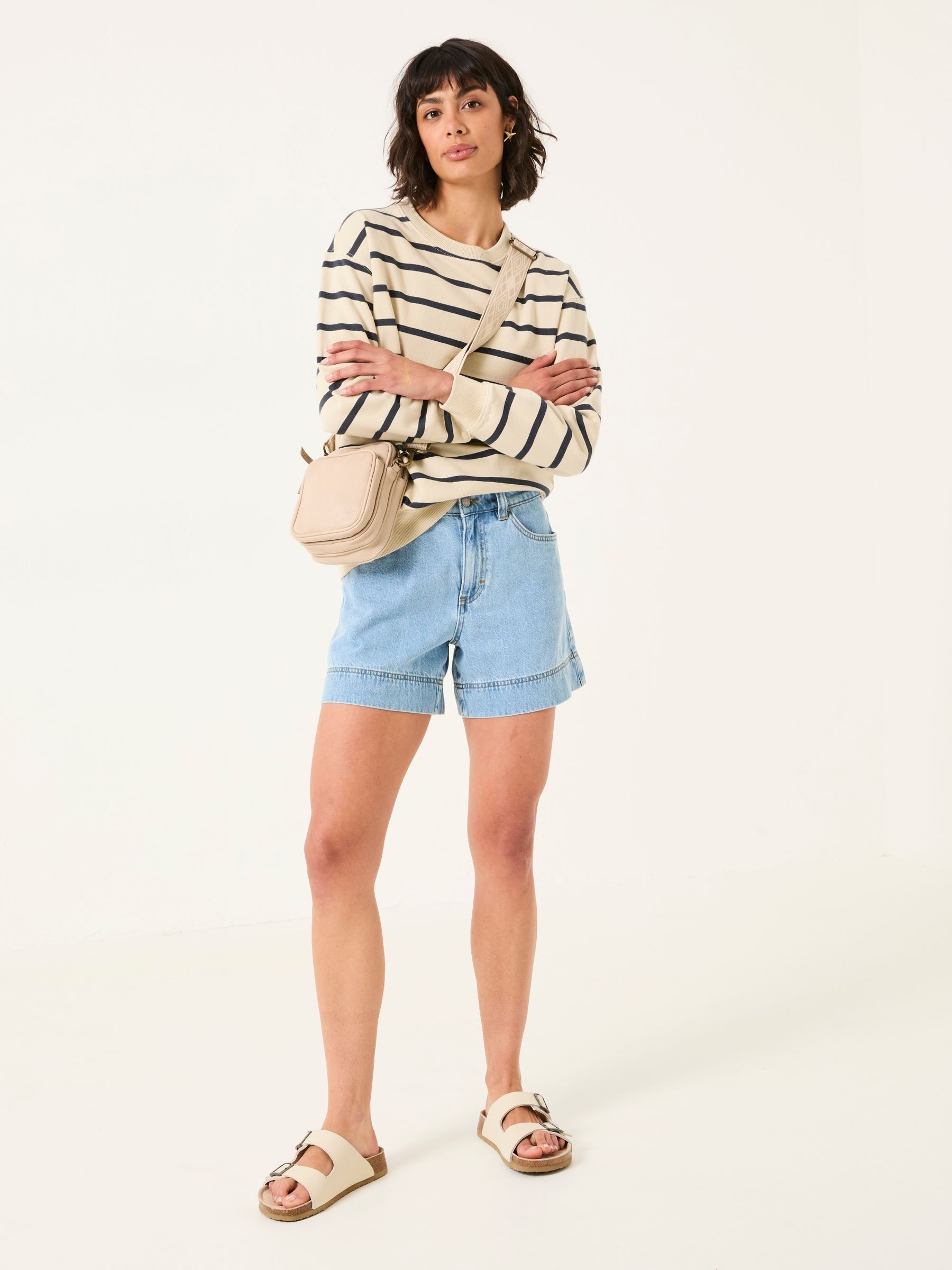 Georgia Ivory Stripe Crew Sweatshirt - Image 3 of 6