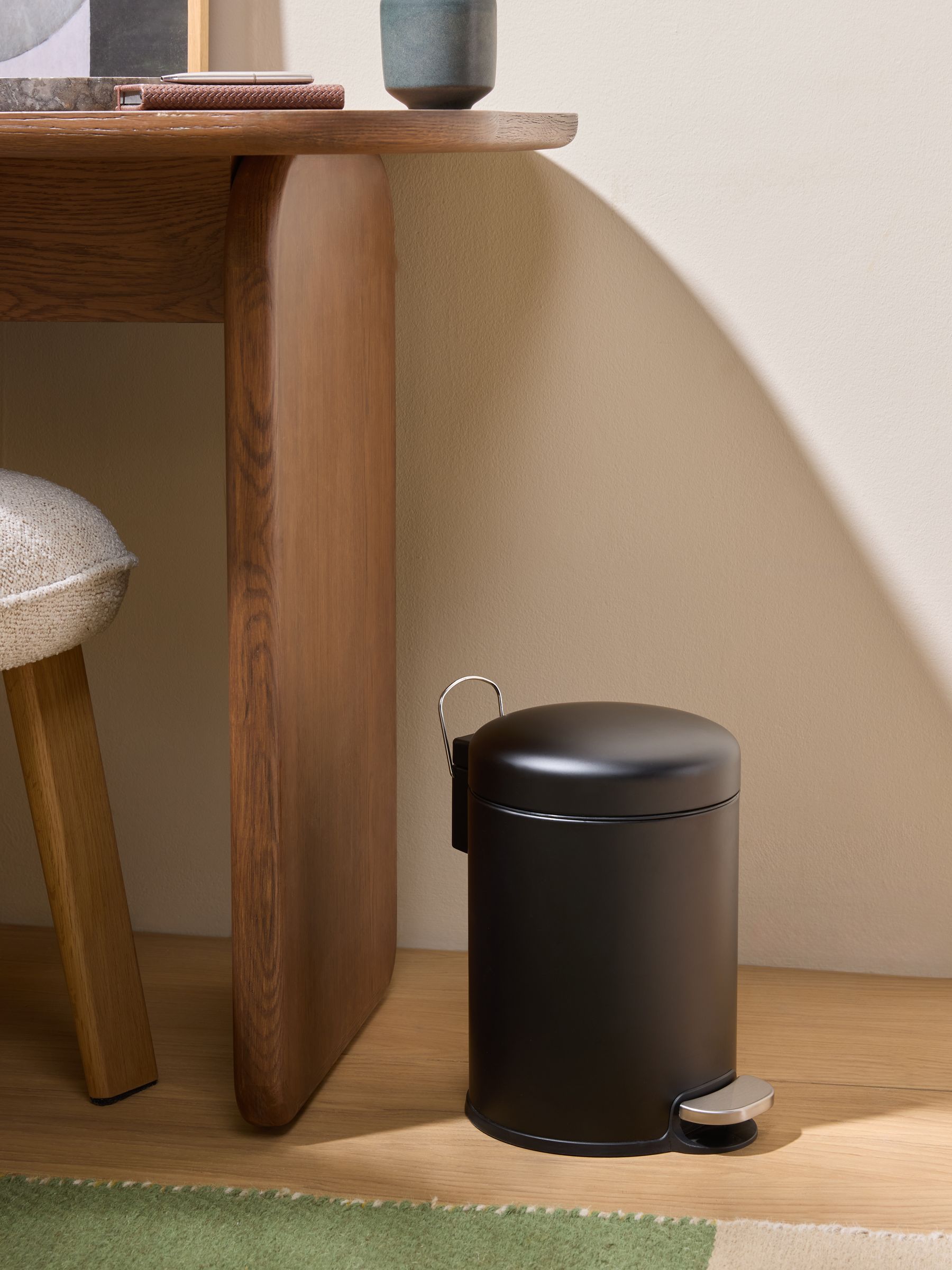 Joss 5 Litre Soft Close Pedal Bin in Black - Image 1 of 4
