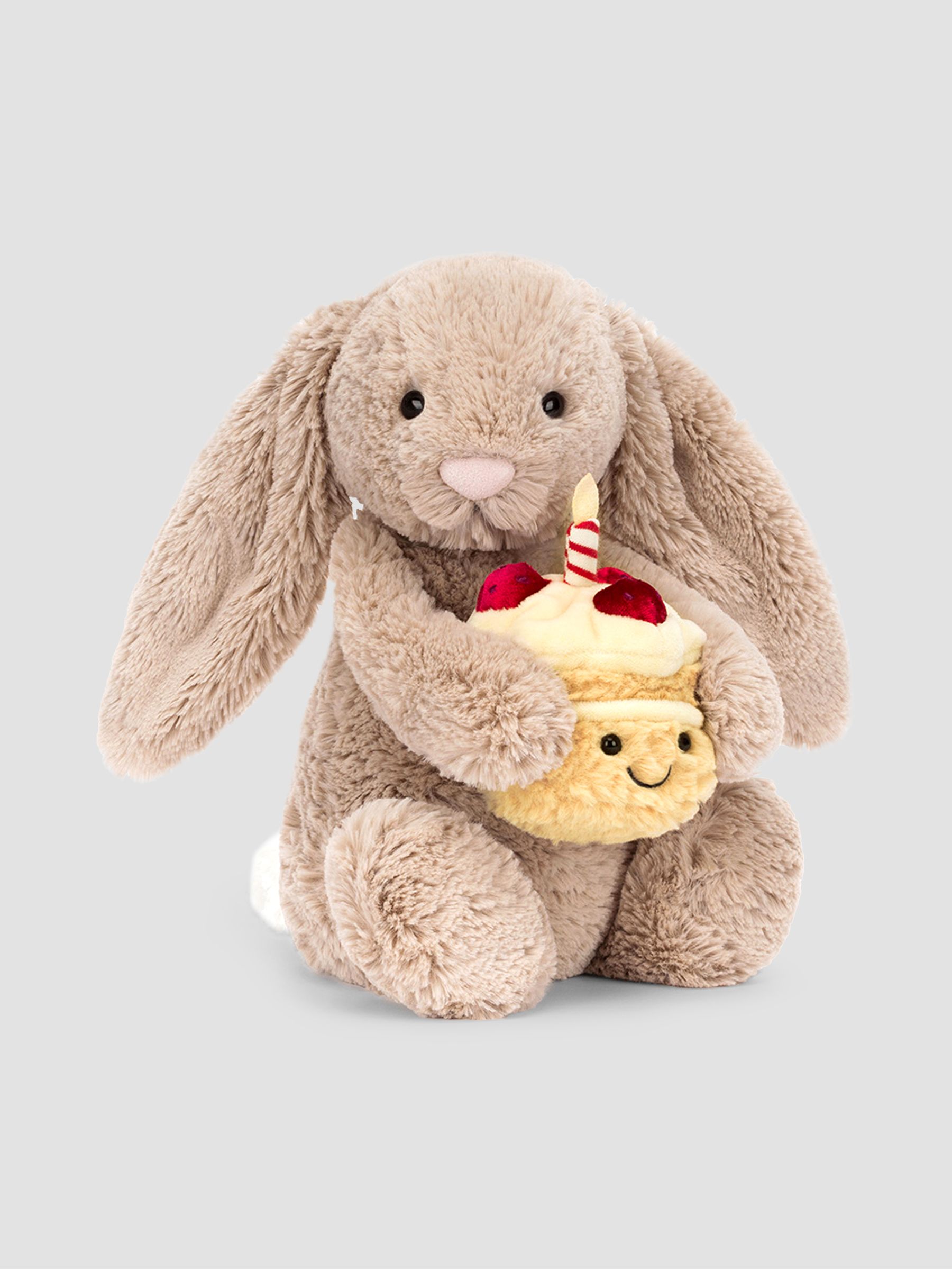 Jellycat Bashful Beige Bunny 'Birthday' - Image 1 of 4