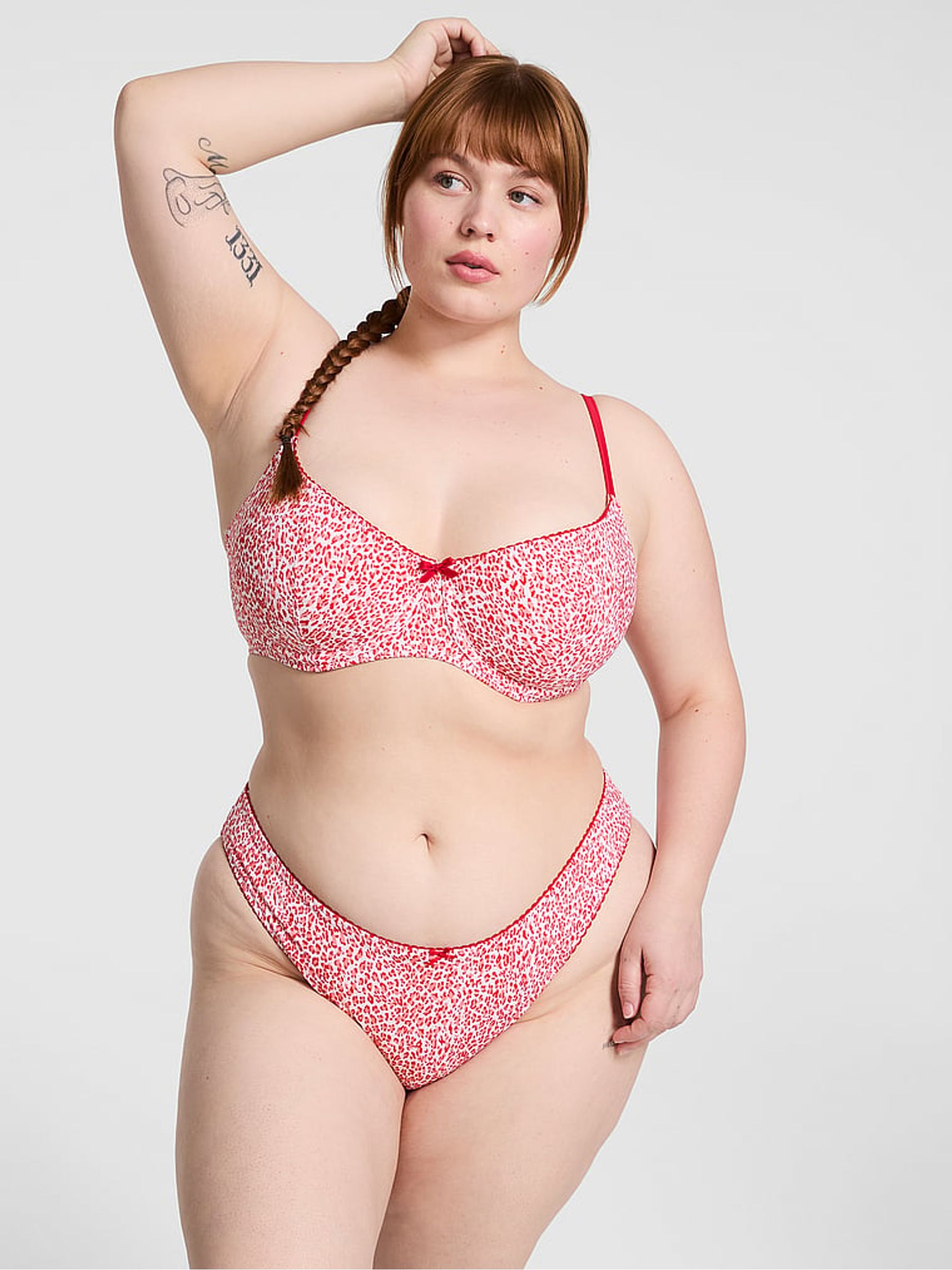 Red Leopard Golden Hour Cheeky Bikini Bottoms - Image 3 of 3