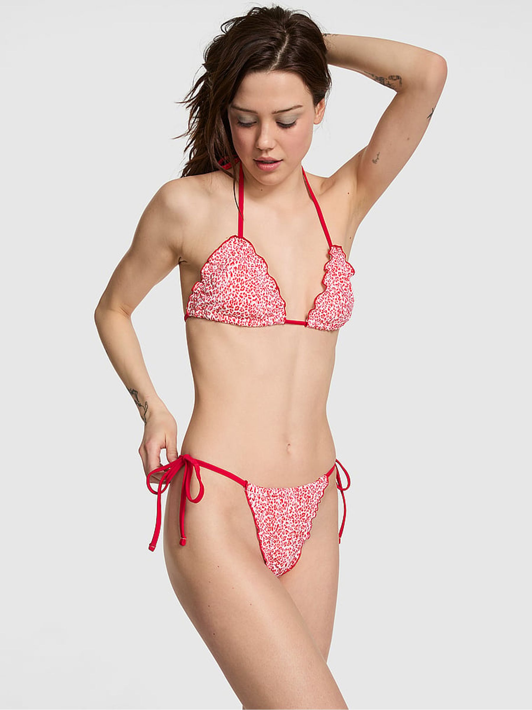 Red Leopard Reign Triangle Bikini Top - Image 3 of 3