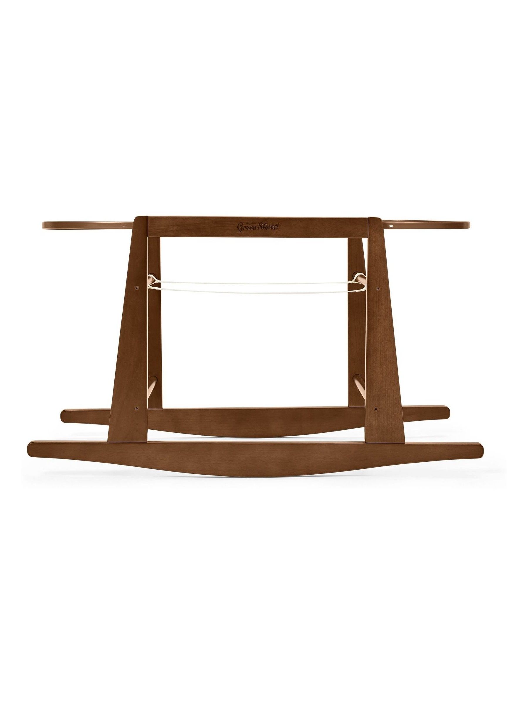 The Little Green Sheep Walnut Rocking Moses Basket Stand - Image 2 of 2