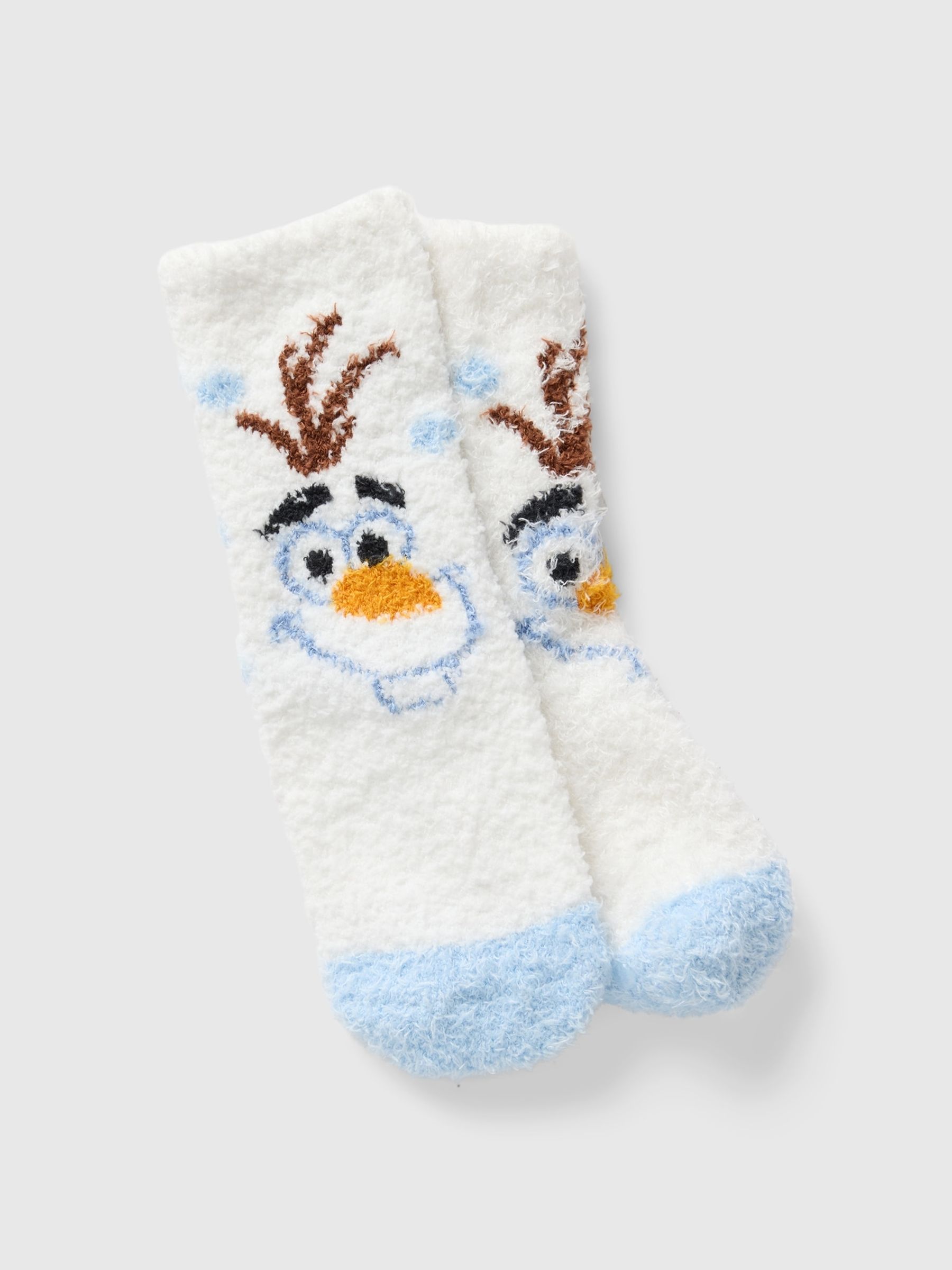 White Olaf Disney Cosy Fluffy Socks (Newborn-5yrs) - Image 1 of 1