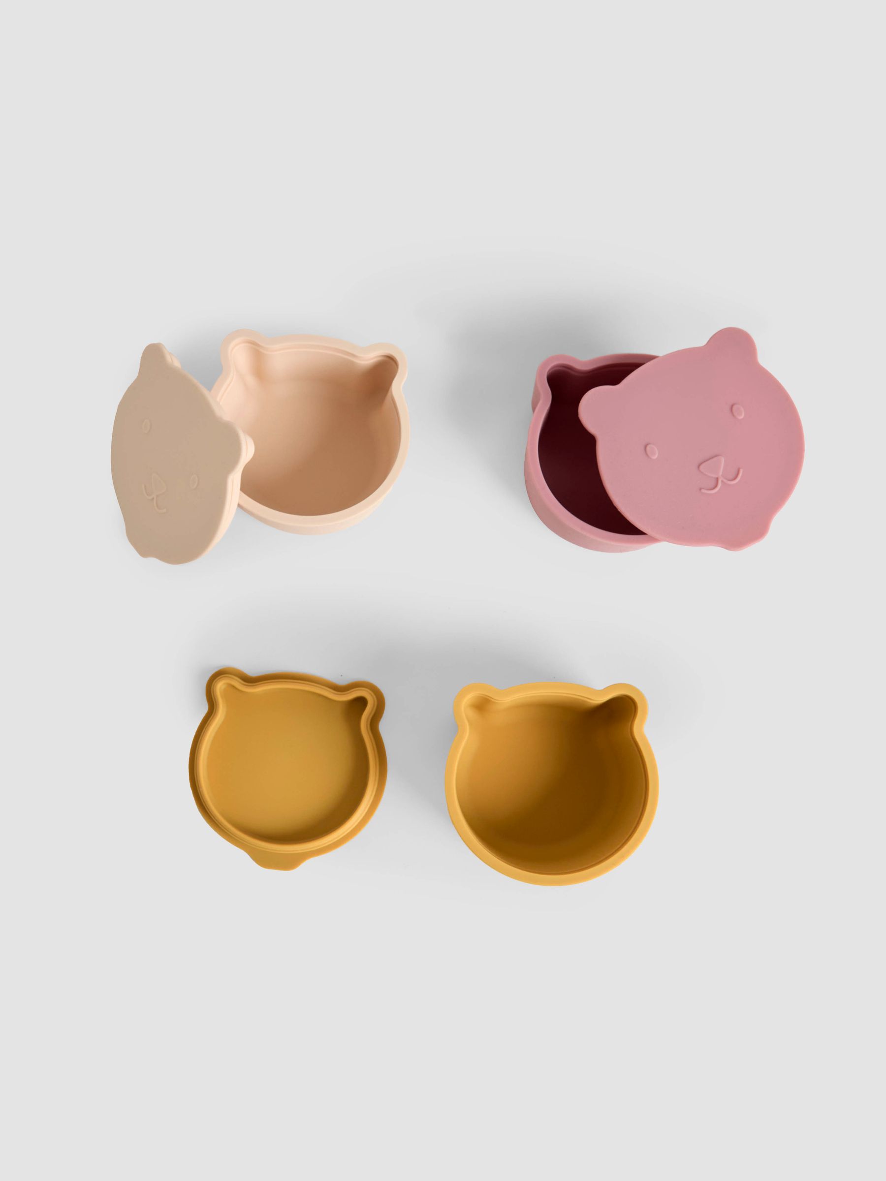 Set of 3 Bear Silicone Snack Pots - Image 2 of 4