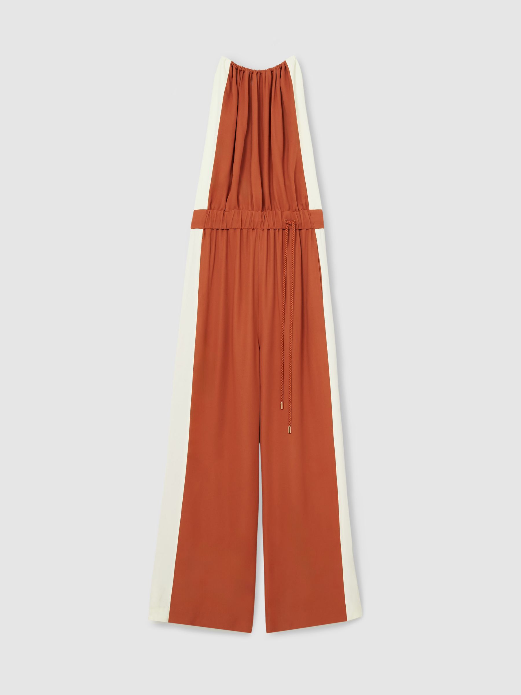 Colour-Block Rope-Cord Jumpsuit in Orange - image 1